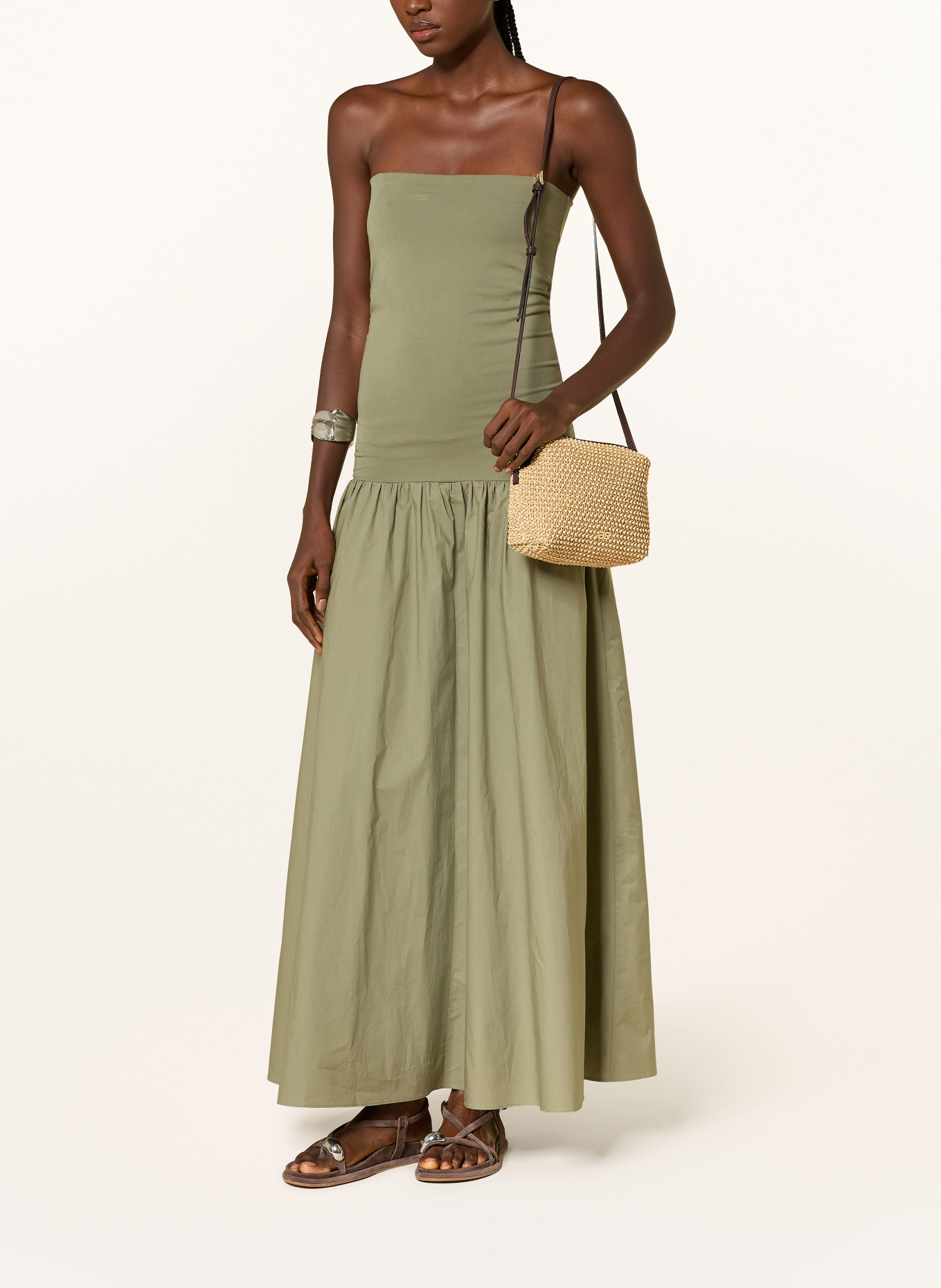 abro KAIA shoulder bag: CREAM / GOLD / BROWN