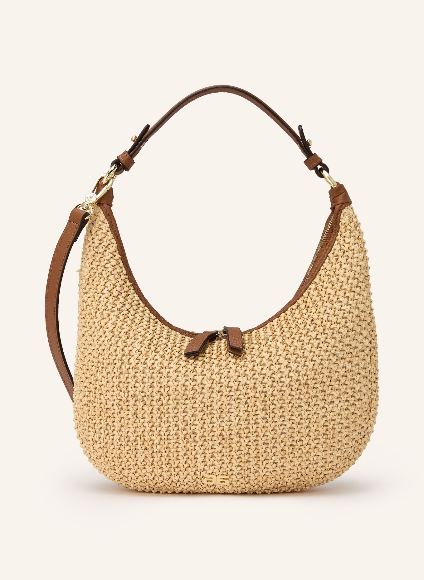 abro Beuteltasche NANA MINI: CREME / GOLD / BRAUN