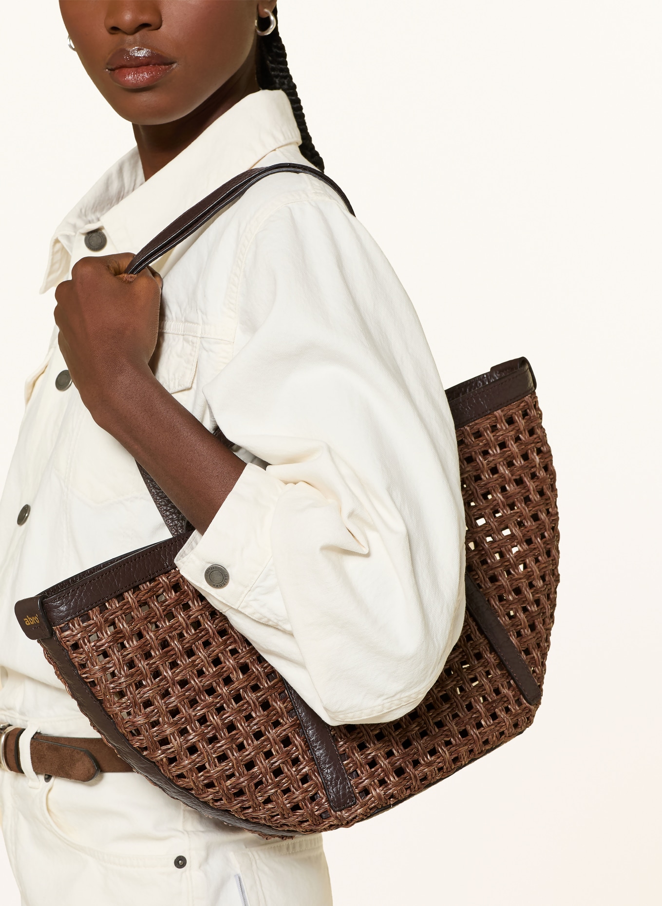 abro Shopper COSMO MEDIUM mit Pouch: BRAUN