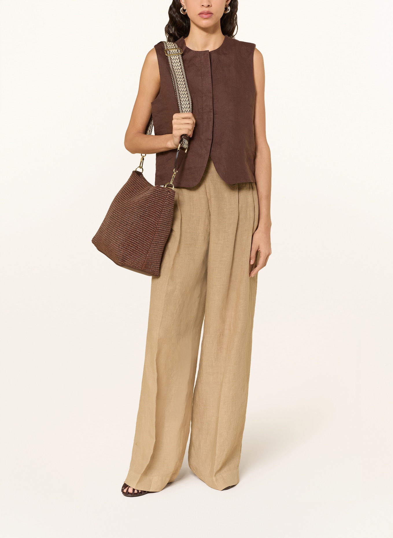 abro Tas KAIA: MARRON FONCÉ / GOUD