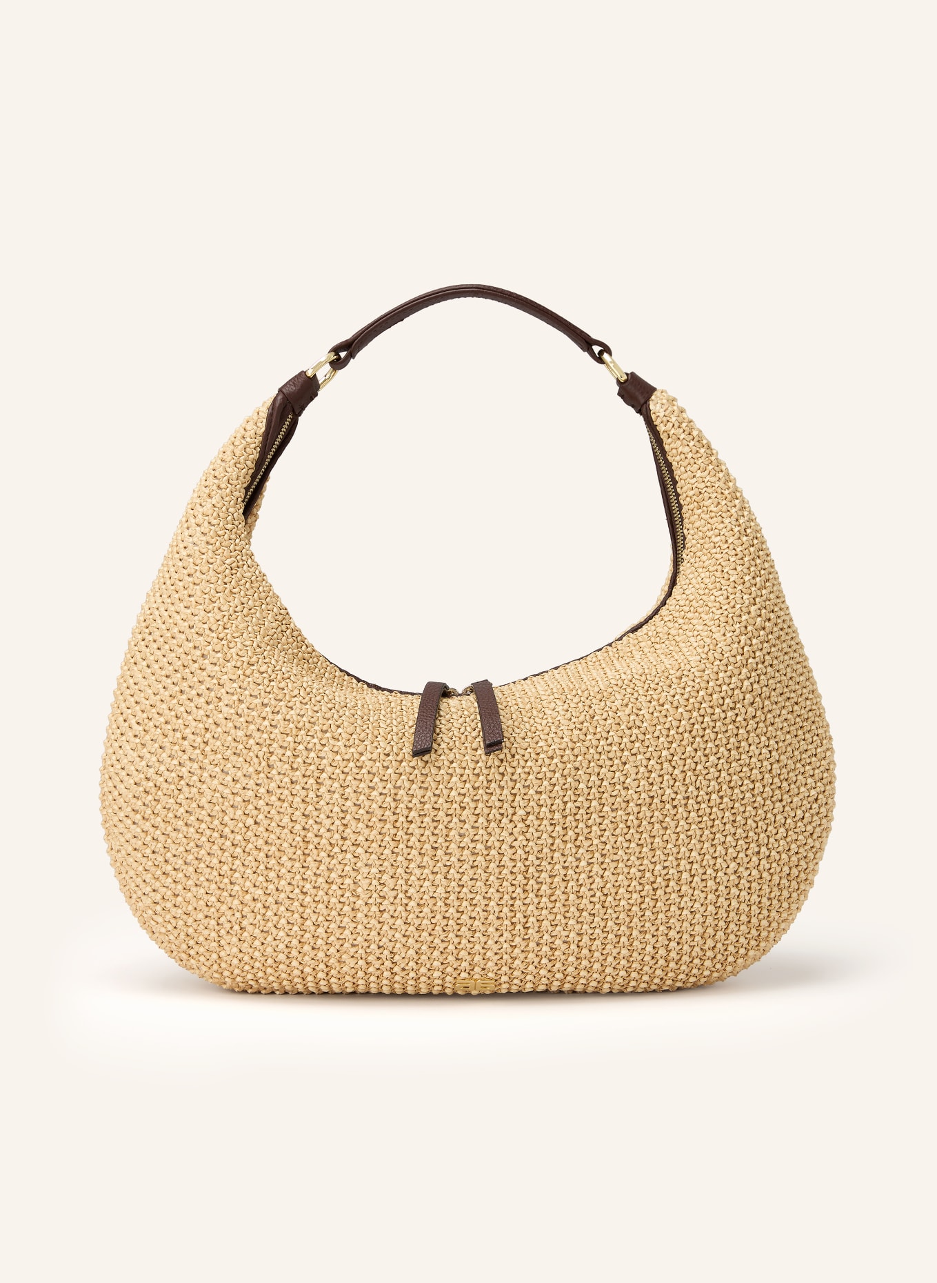 abro Beuteltasche NANA BIG: CREME / GOLD / BRAUN