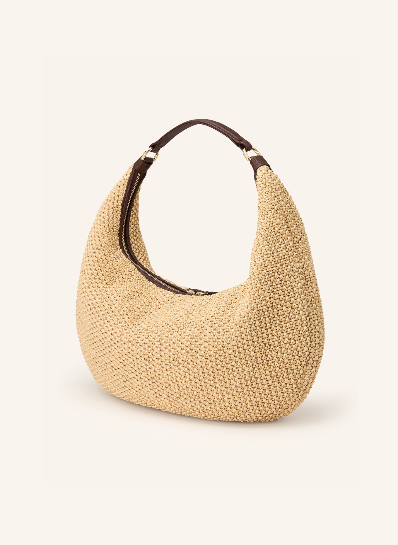 abro Beuteltasche NANA BIG: CREME / GOLD / BRAUN