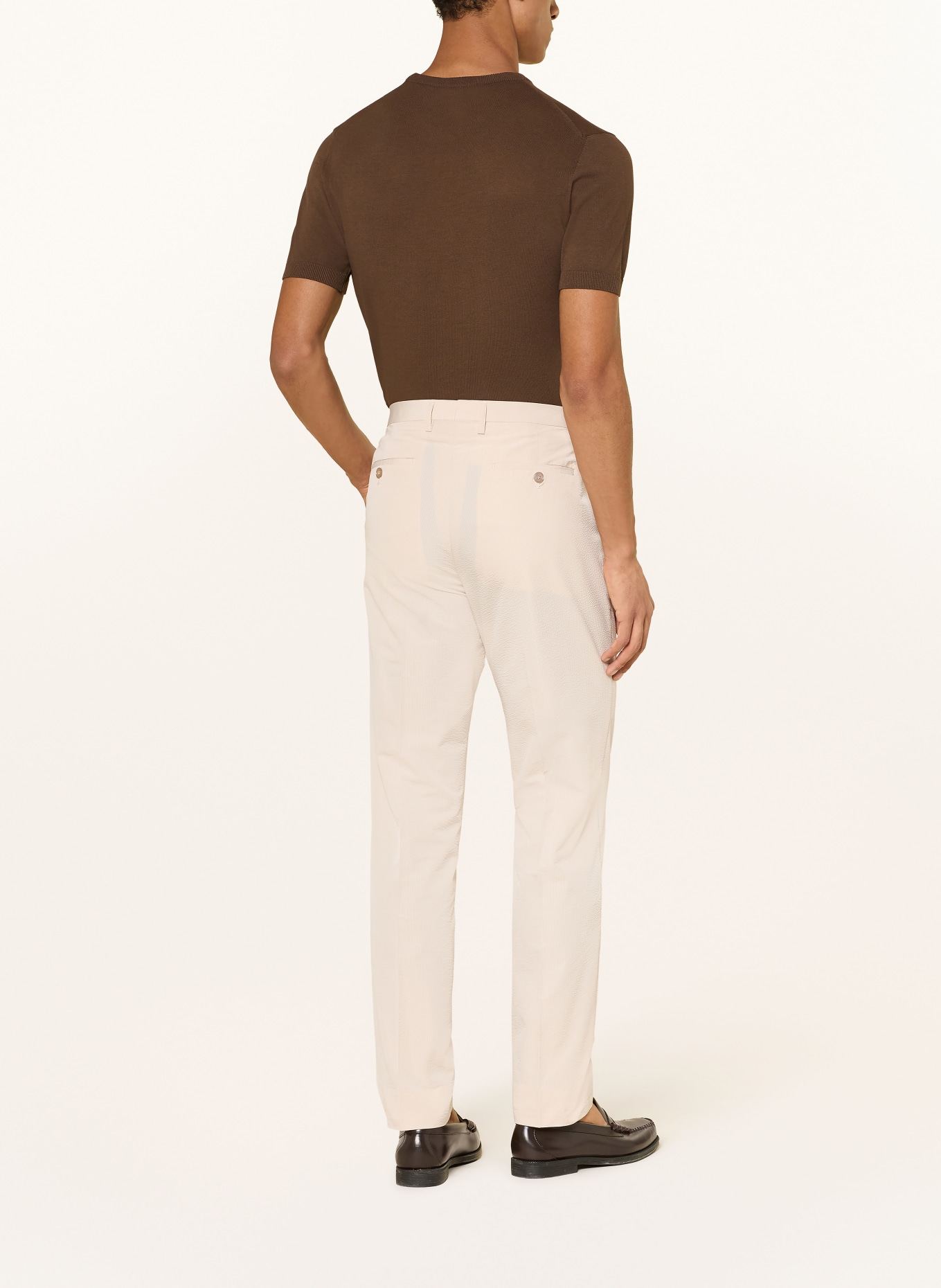 DISTRETTO 12 Spodnie do garnituru AREZZO Slim Fit: 0077 Travertino