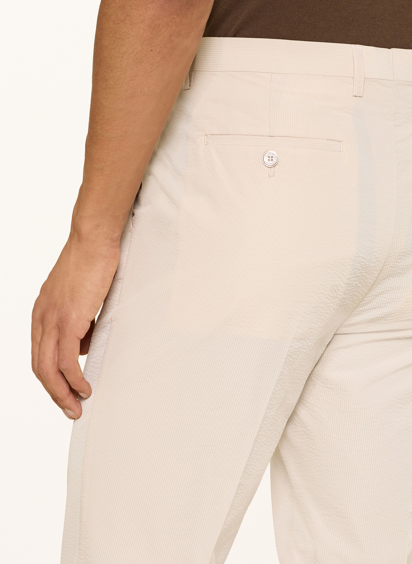 DISTRETTO 12 Spodnie do garnituru AREZZO Slim Fit: 0077 Travertino