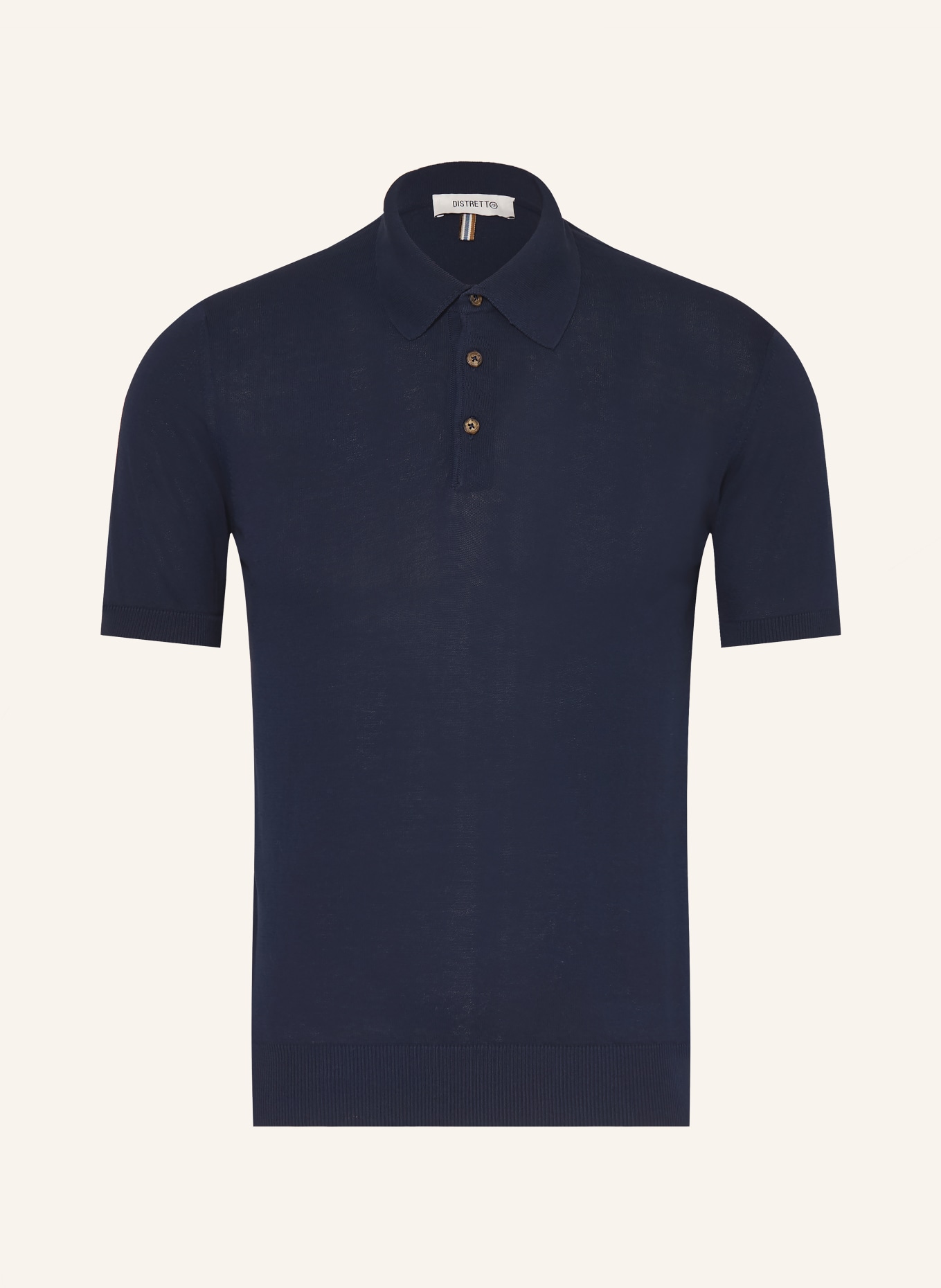 DISTRETTO 12 CARRARA knitted polo shirt: DARK BLUE