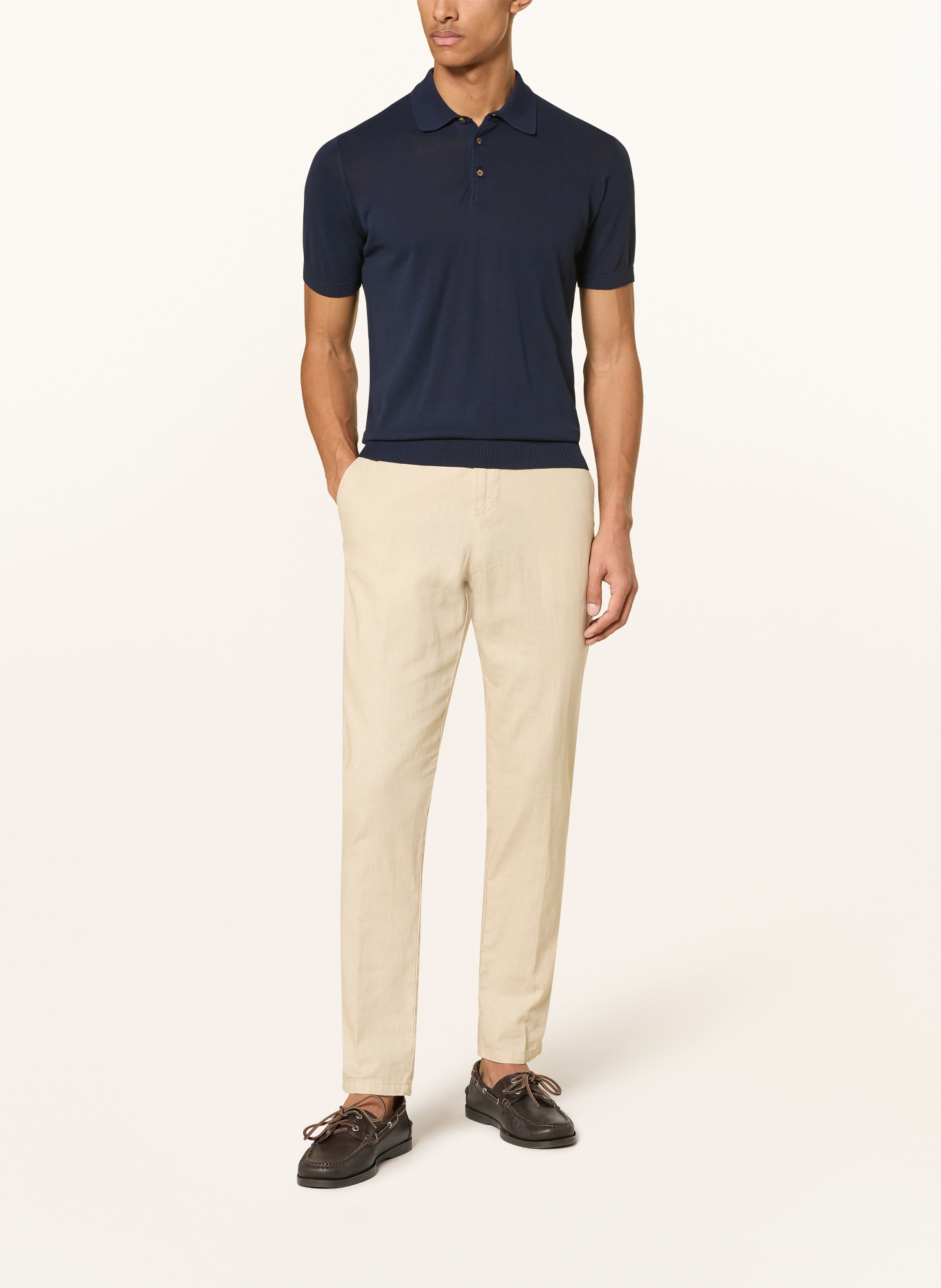 DISTRETTO 12 CARRARA knitted polo shirt: DARK BLUE