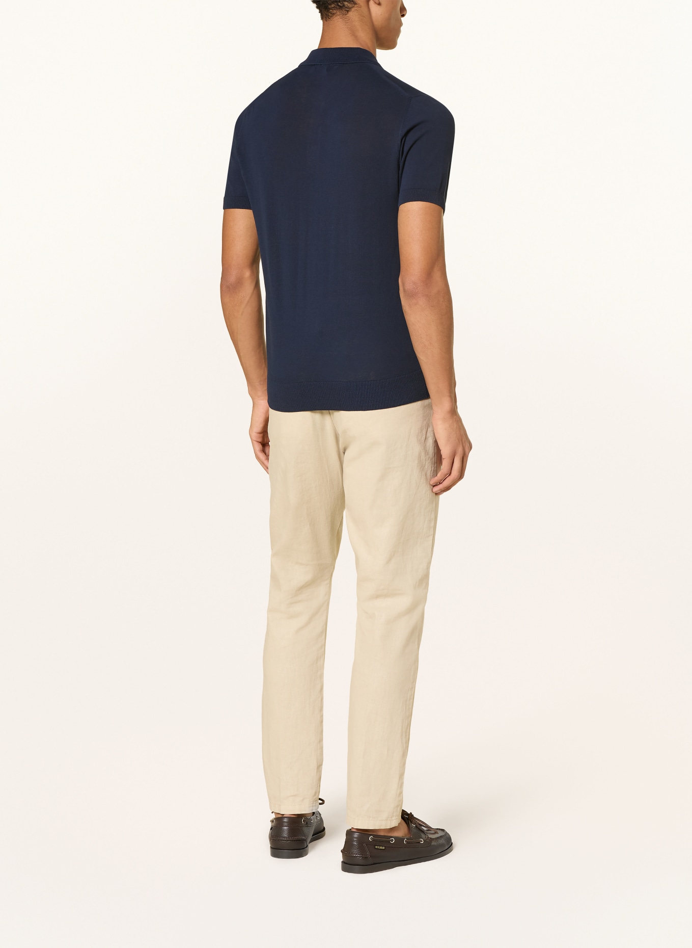 DISTRETTO 12 CARRARA knitted polo shirt: DARK BLUE