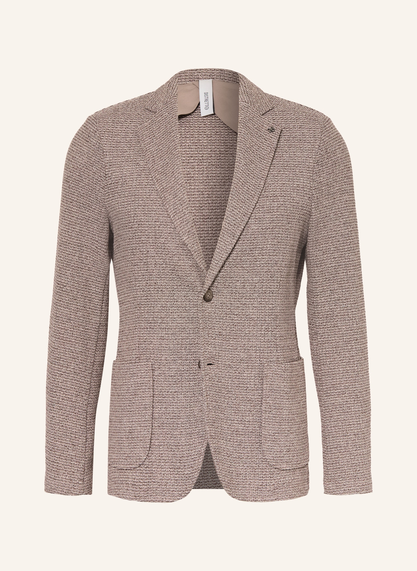 DISTRETTO 12 Extra slim fit tweed jacket: BROWN / LIGHT BROWN