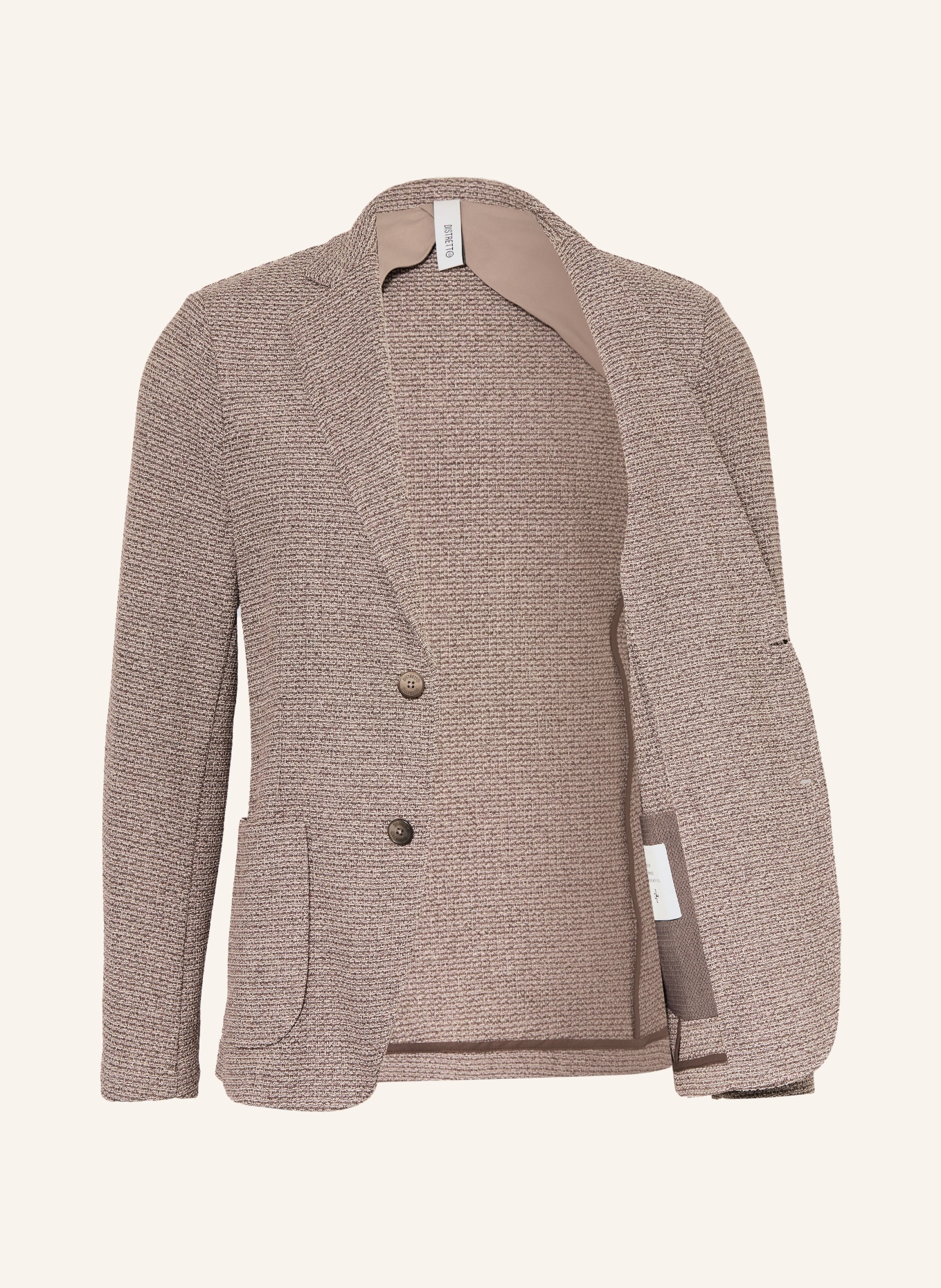 DISTRETTO 12 Extra slim fit tweed jacket: BROWN / LIGHT BROWN