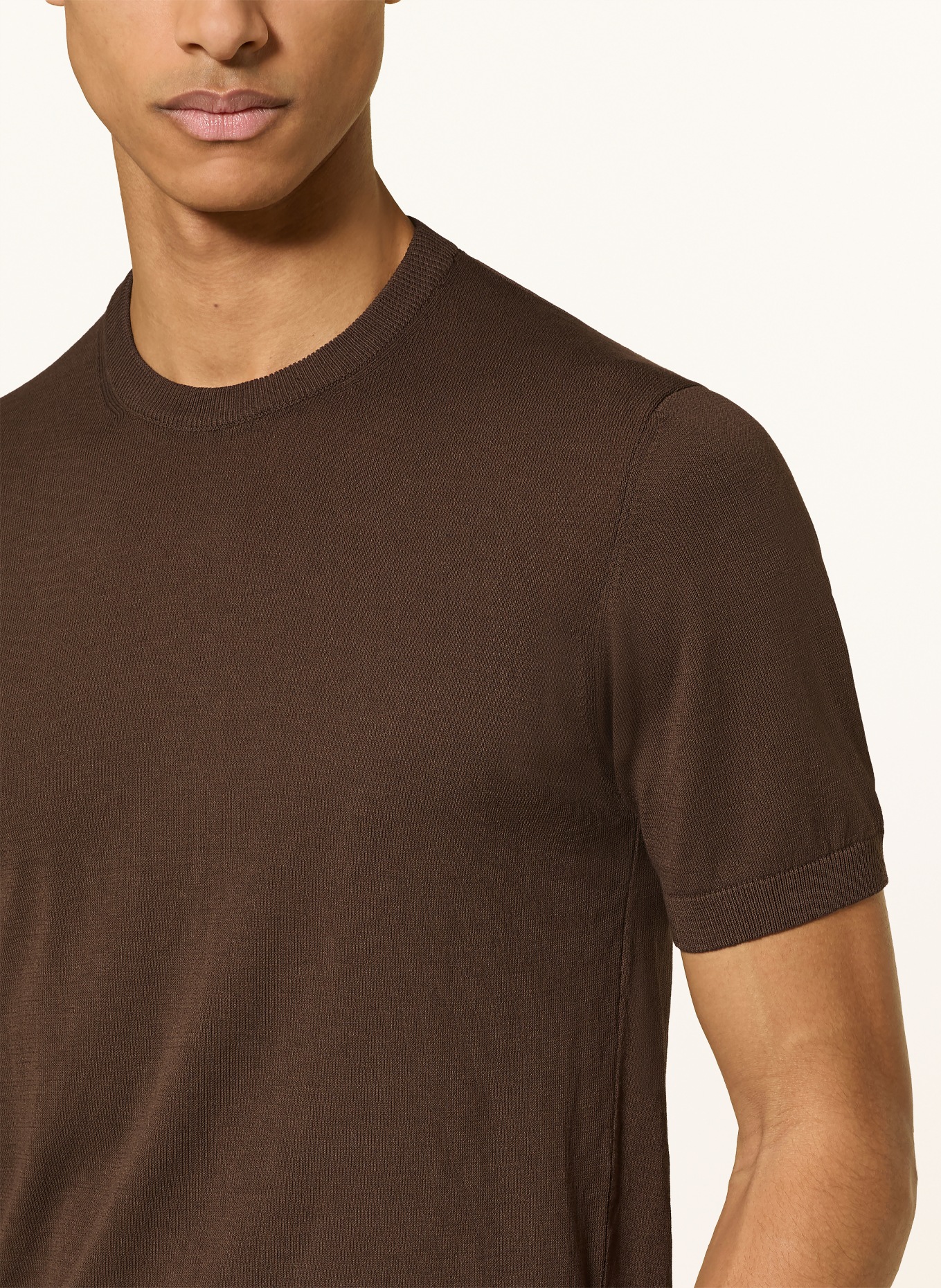 DISTRETTO 12 knit shirt: BROWN