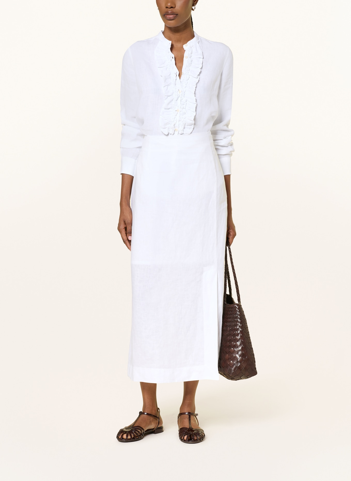 lilienfels Linnen rok: WIT