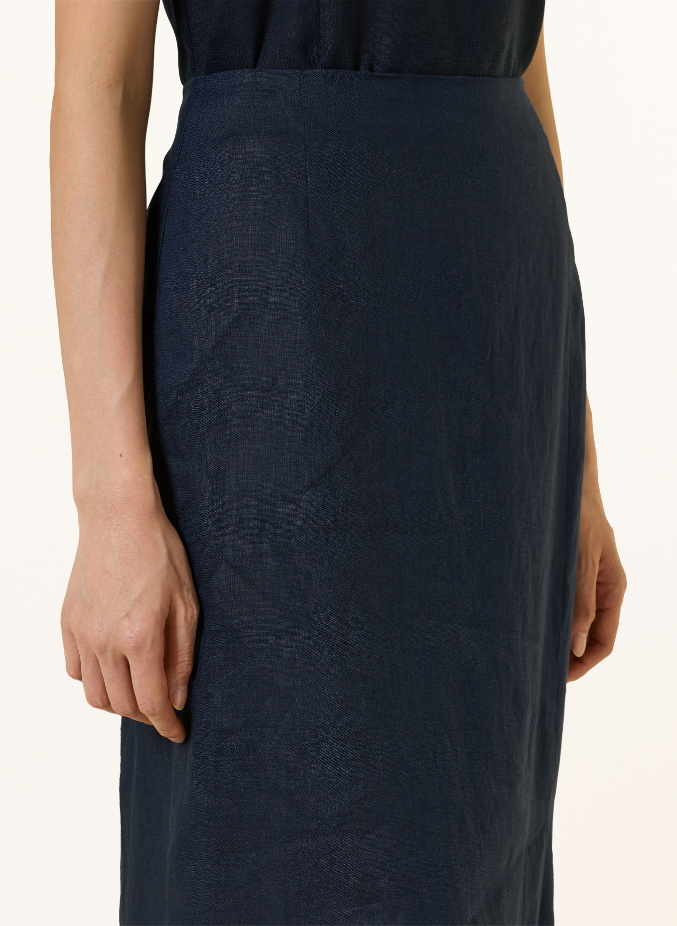 lilienfels Linnen rok: DONKERBLAUW