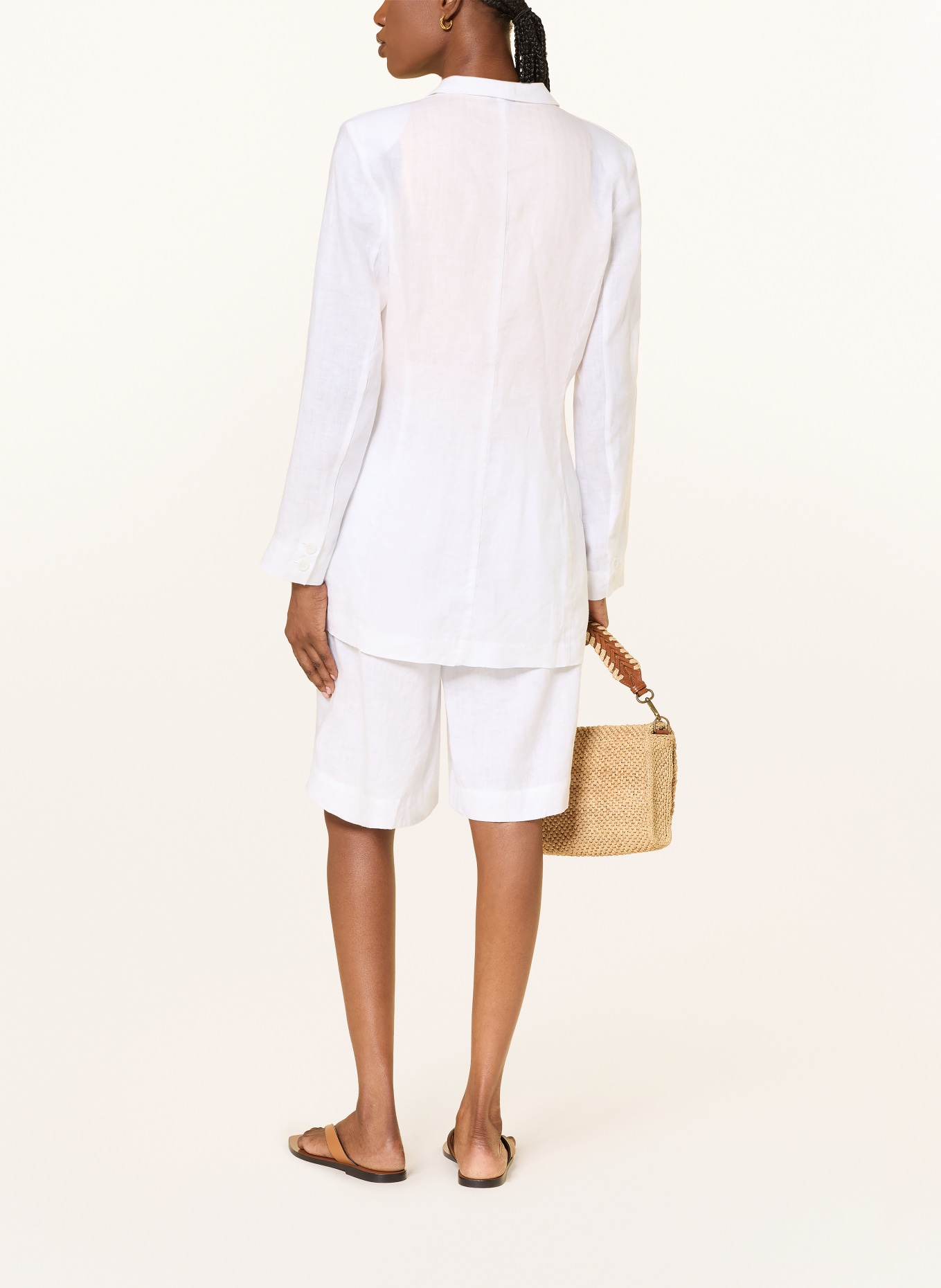 lilienfels szorty z lnu: BIAŁY