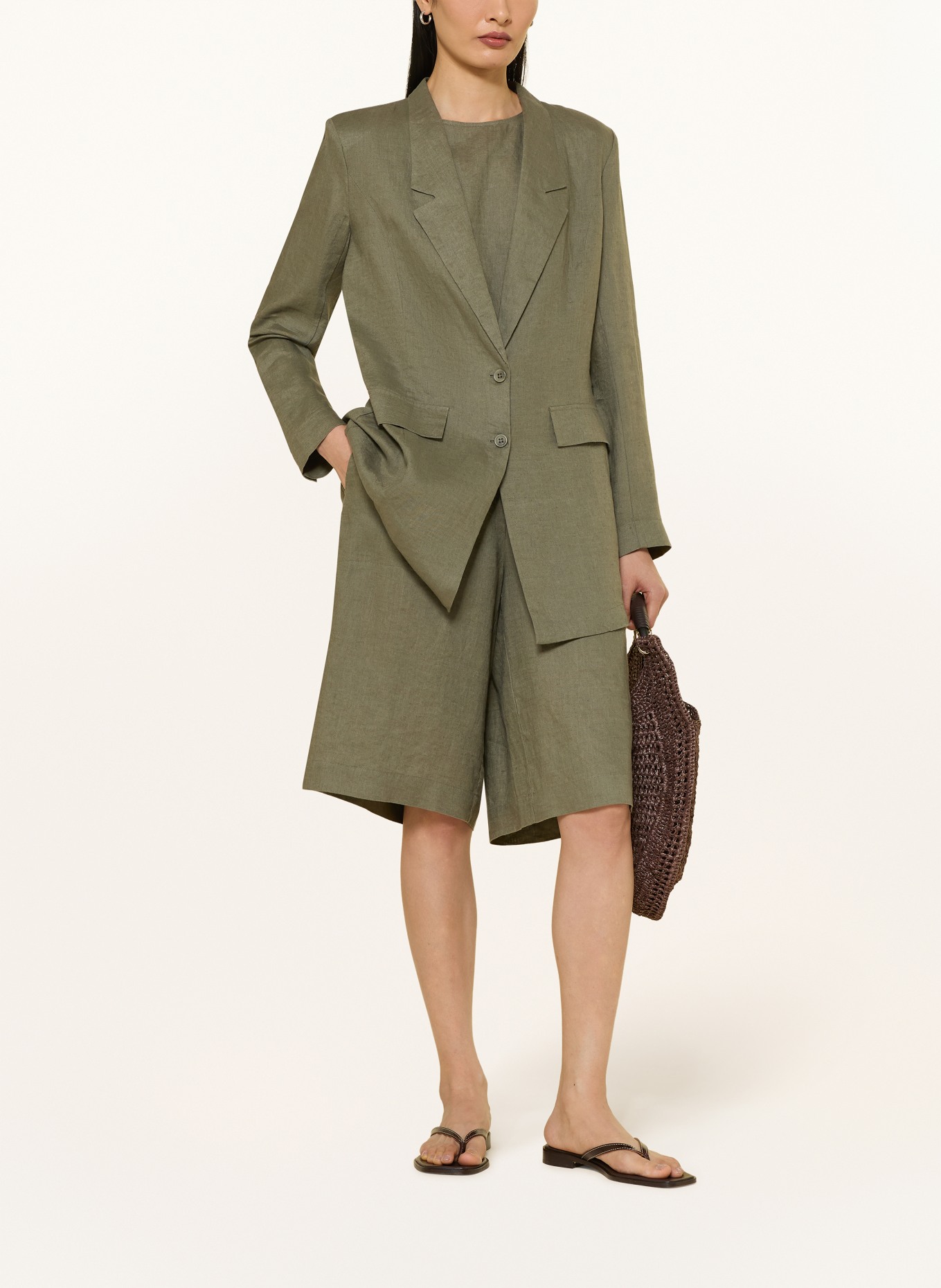 lilienfels Linnen blazer: OLIJF