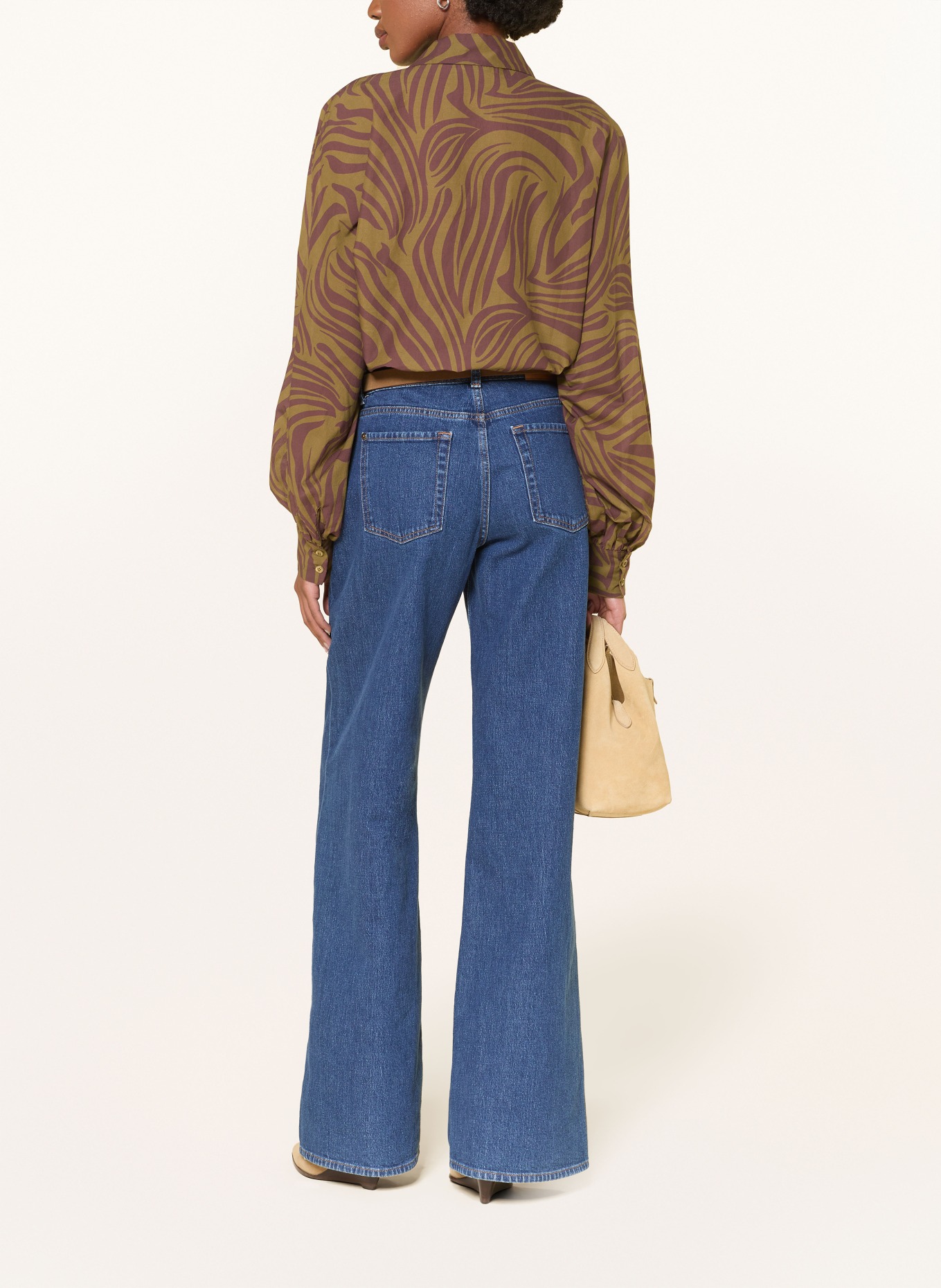 SoSUE ANTONIA Shirt Blouse: OLIVE / BROWN