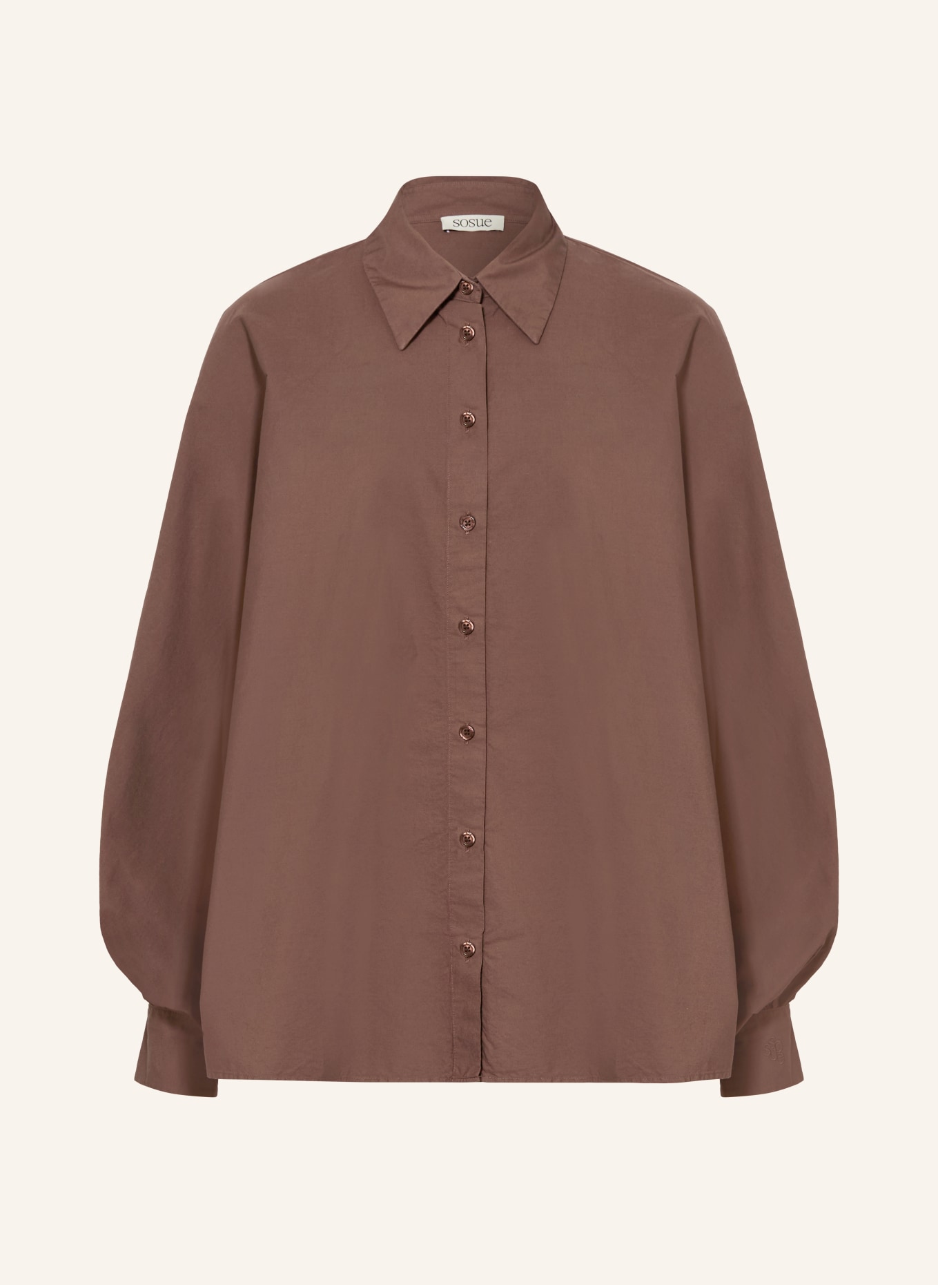 SoSUE Oversized košile ANTONIA: HNĚDÁ