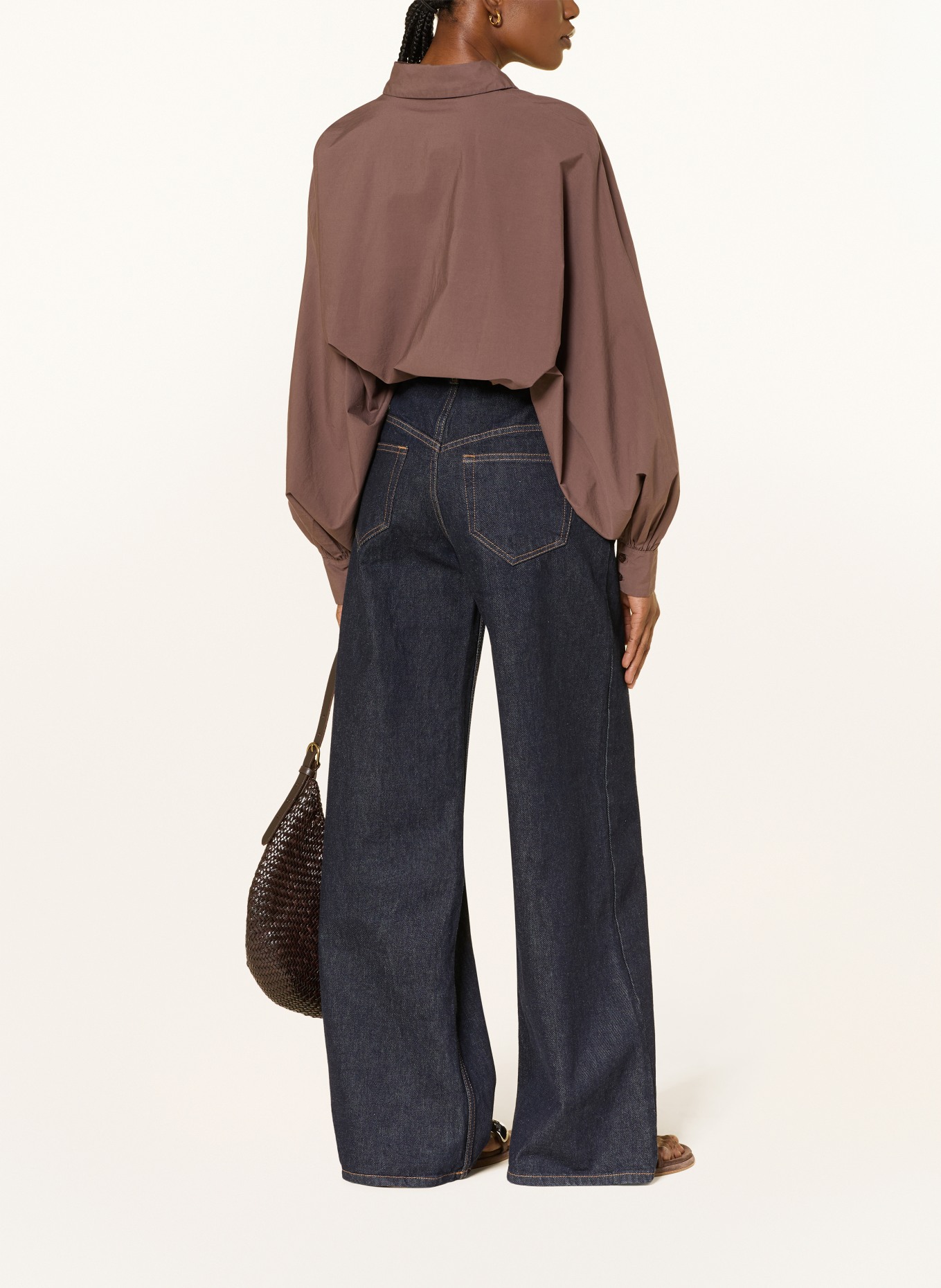 SoSUE Oversized košile ANTONIA: HNĚDÁ