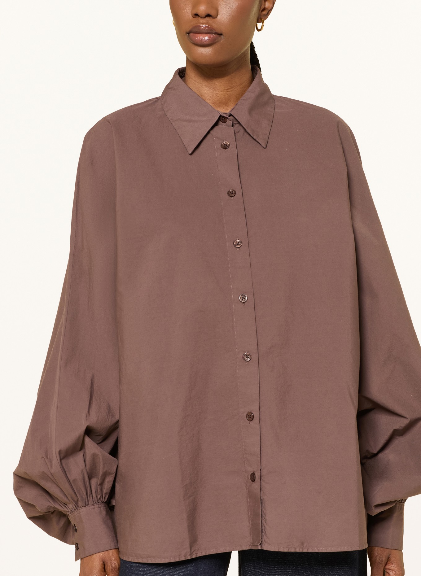 SoSUE Oversized košile ANTONIA: HNĚDÁ