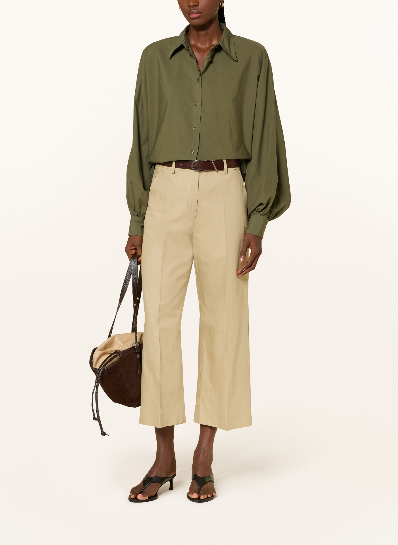 SoSUE Oversized-Hemdbluse ANTONIA: OLIV