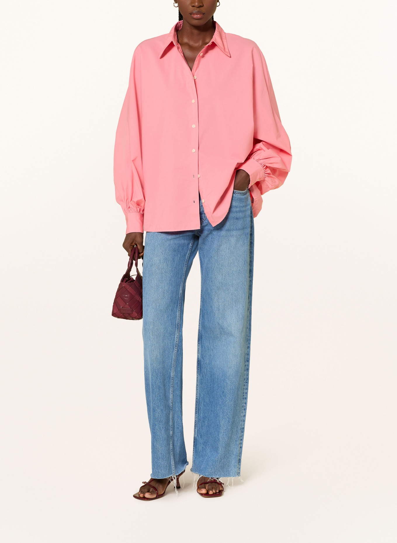 SoSUE Bluzka oversize ANTONIA: RÓŻOWY