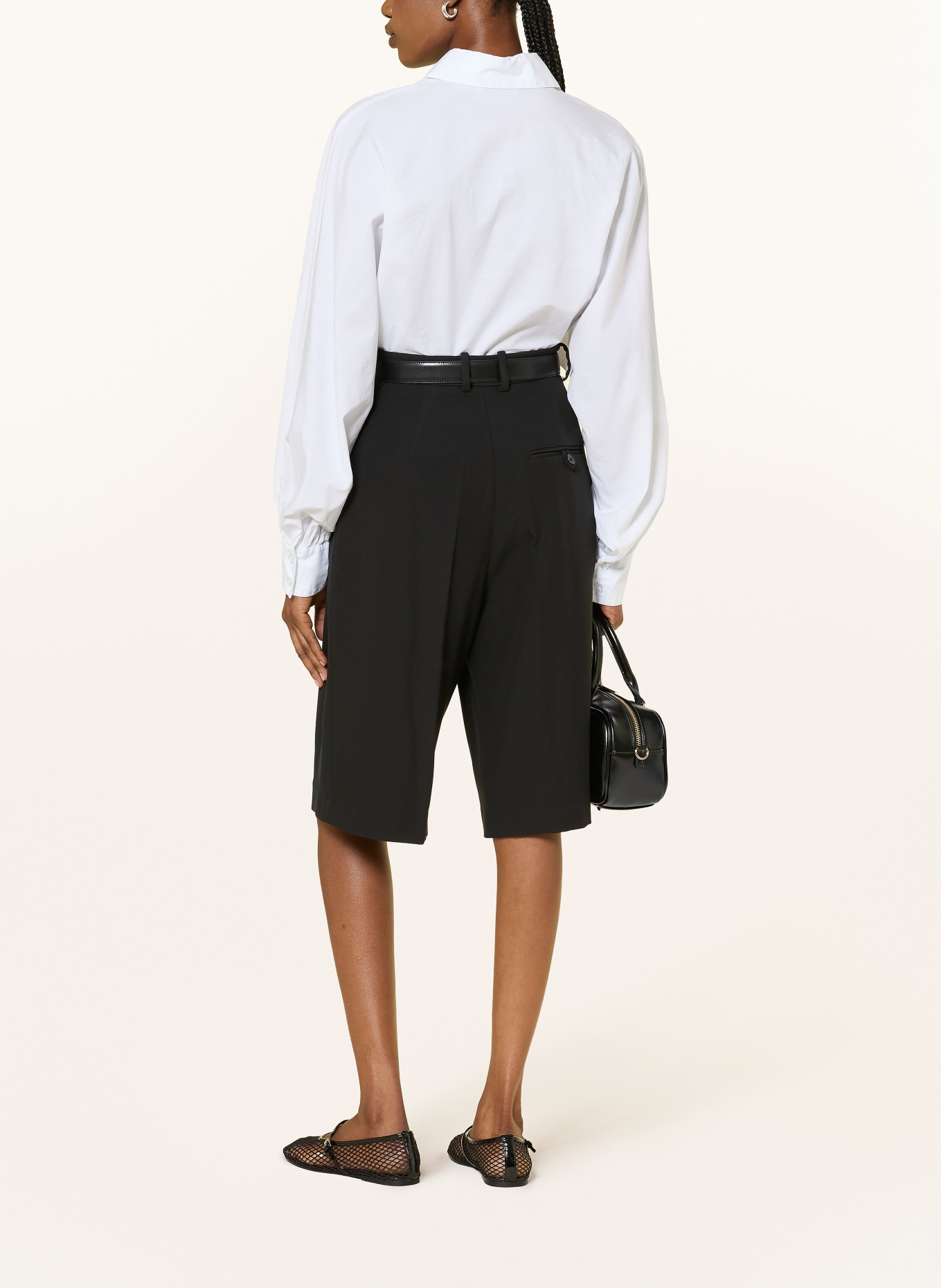 SoSUE Bluzka koszulowa ANTONIA SLIM z lnu: BIAŁY