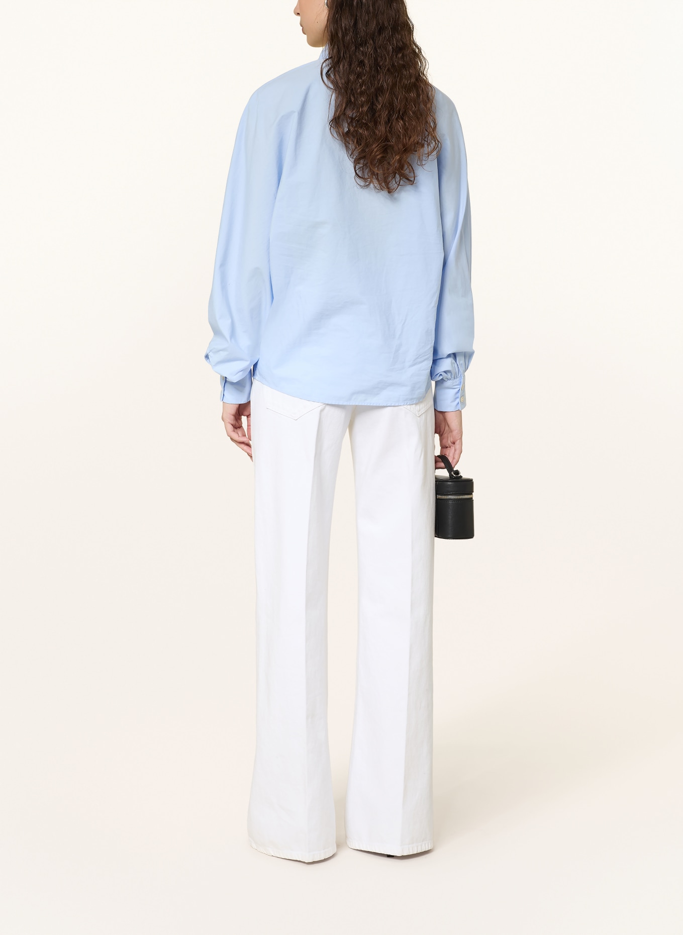 SoSUE Overhemdblouse ANTONIA SLIM van linnen: LICHTBLAUW