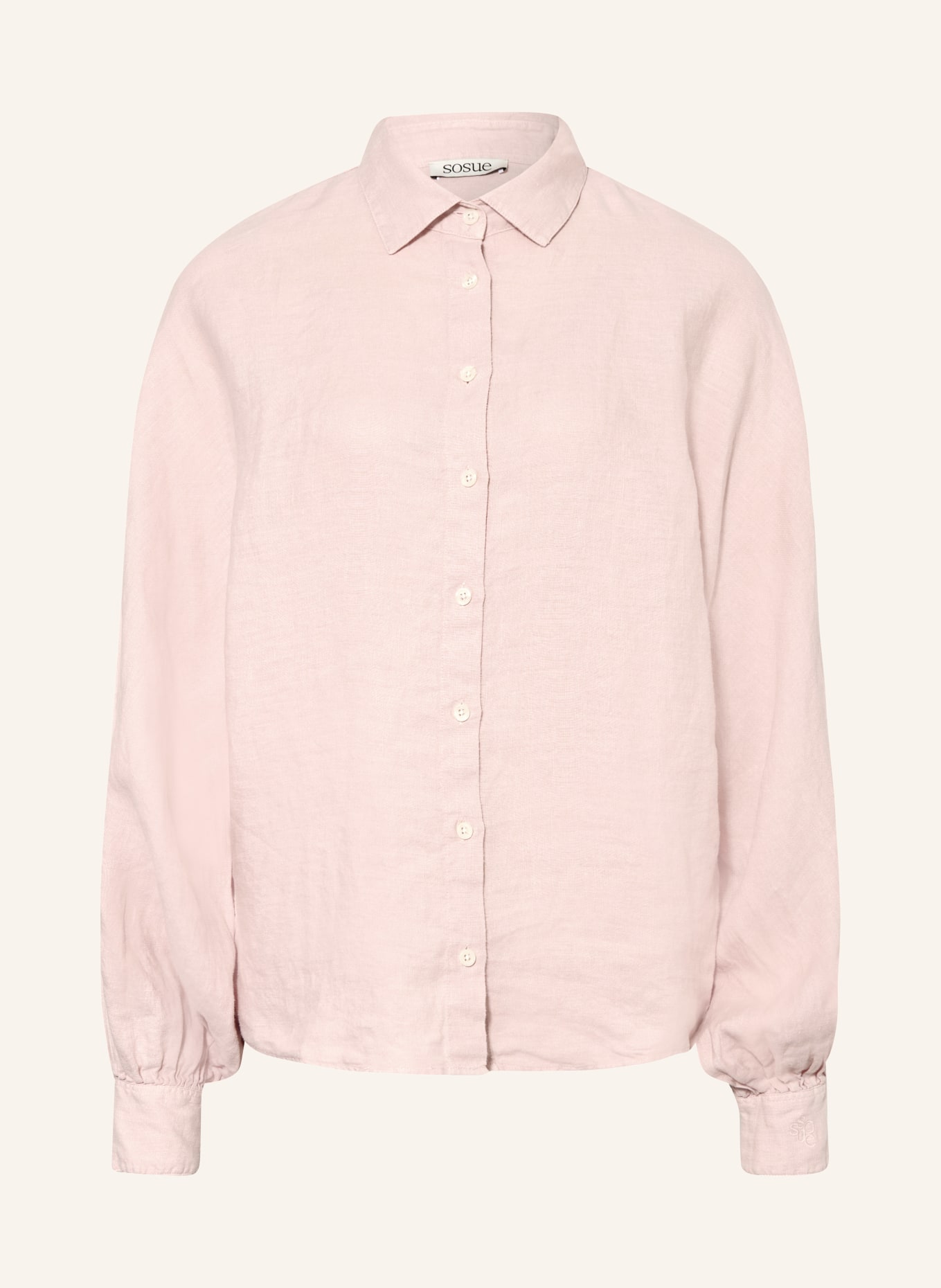 SoSUE Overhemdblouse ANTONIA SLIM van linnen: ROSÉ
