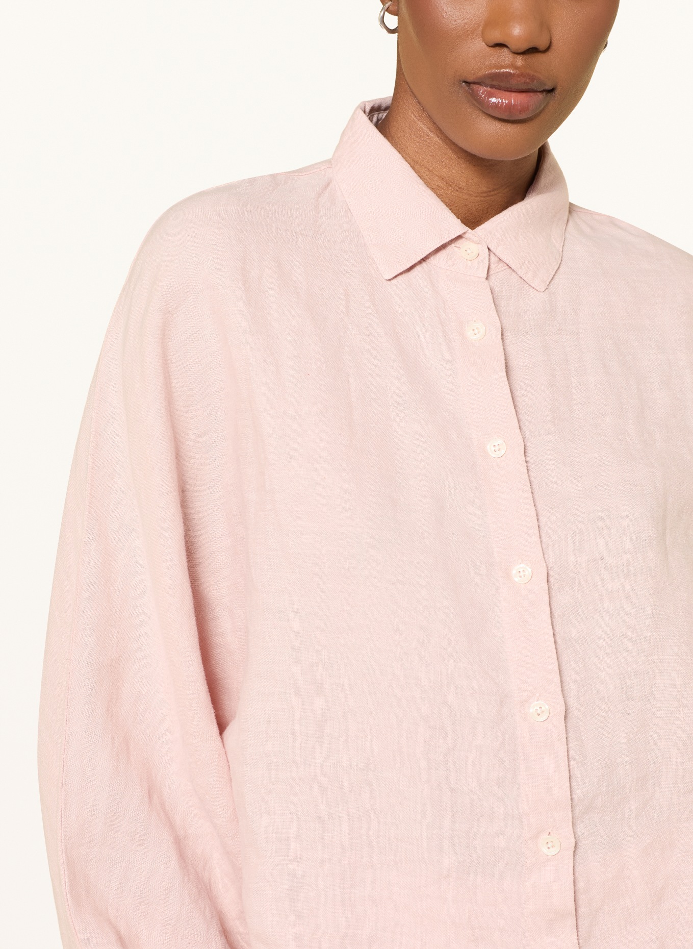 SoSUE Overhemdblouse ANTONIA SLIM van linnen: ROSÉ