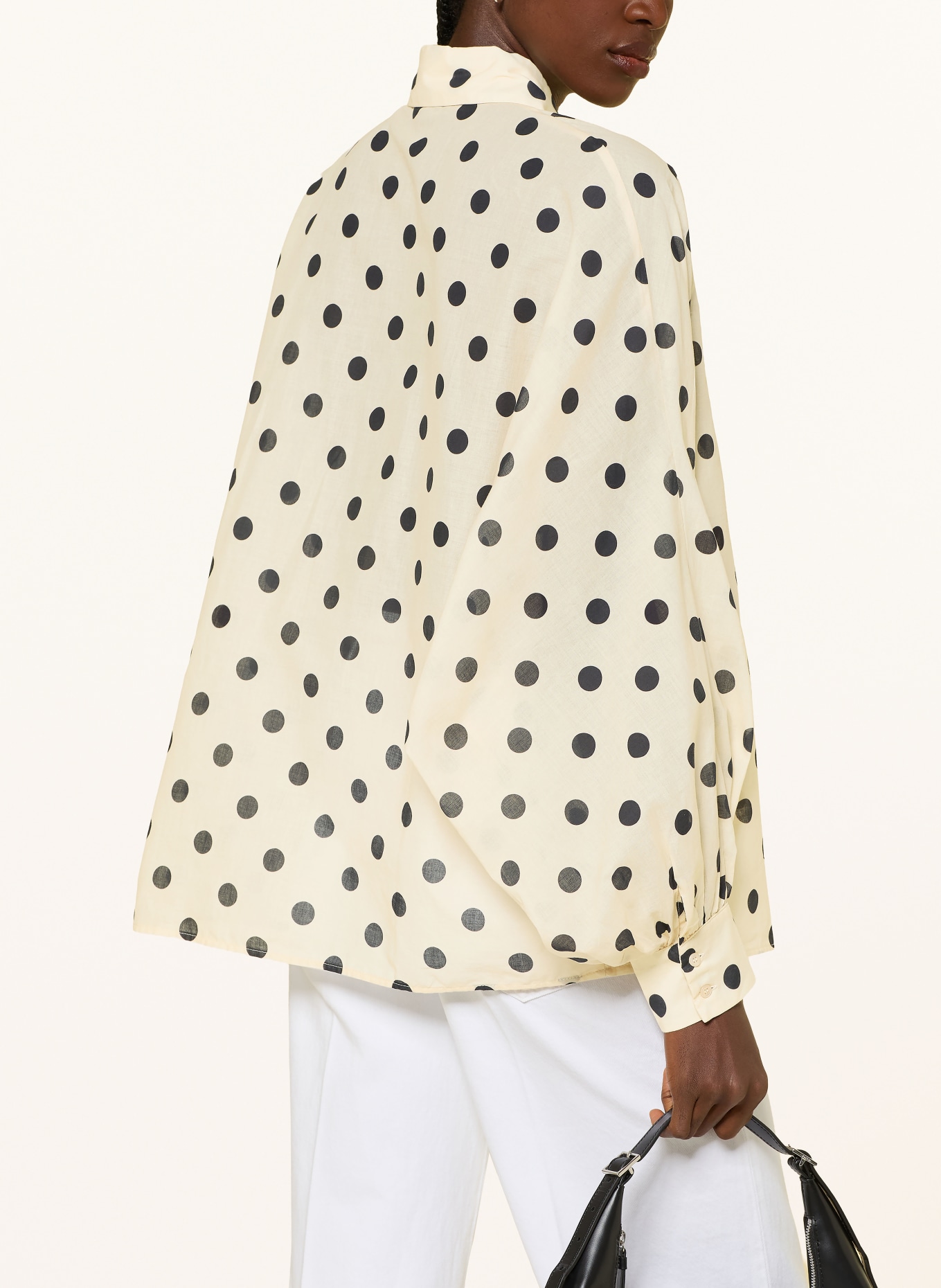 SoSUE Hemdbluse ANTONIA: ECRU / SCHWARZ