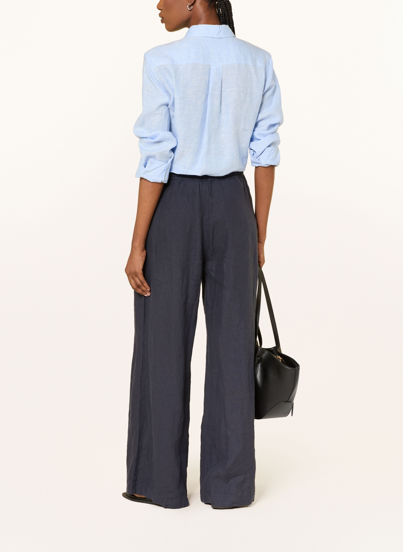 SoSUE Marlenehose JOSY aus Leinen: SCHWARZ