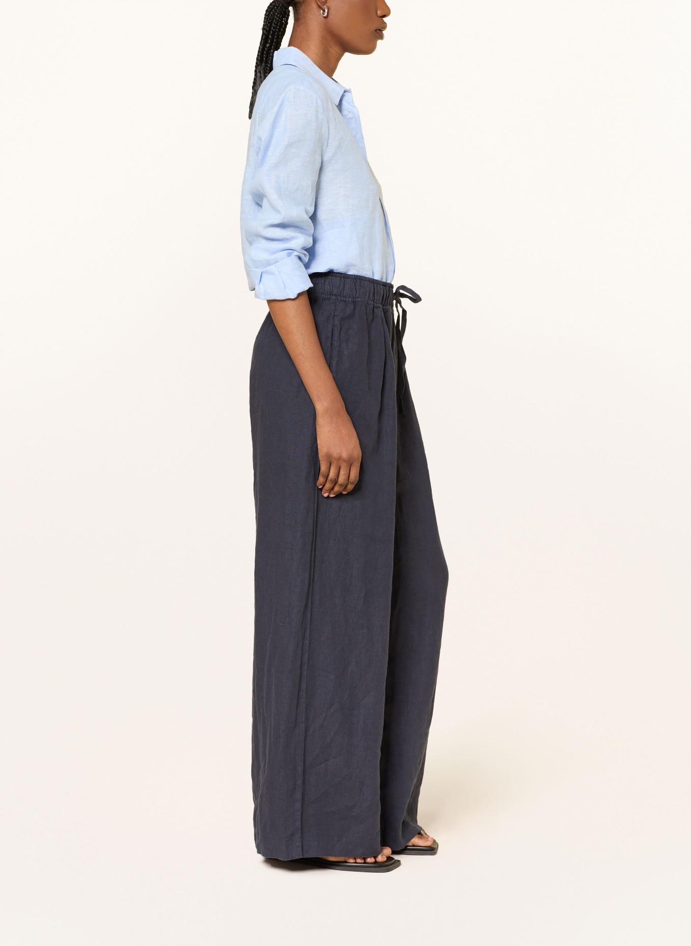 SoSUE Marlenehose JOSY aus Leinen: SCHWARZ