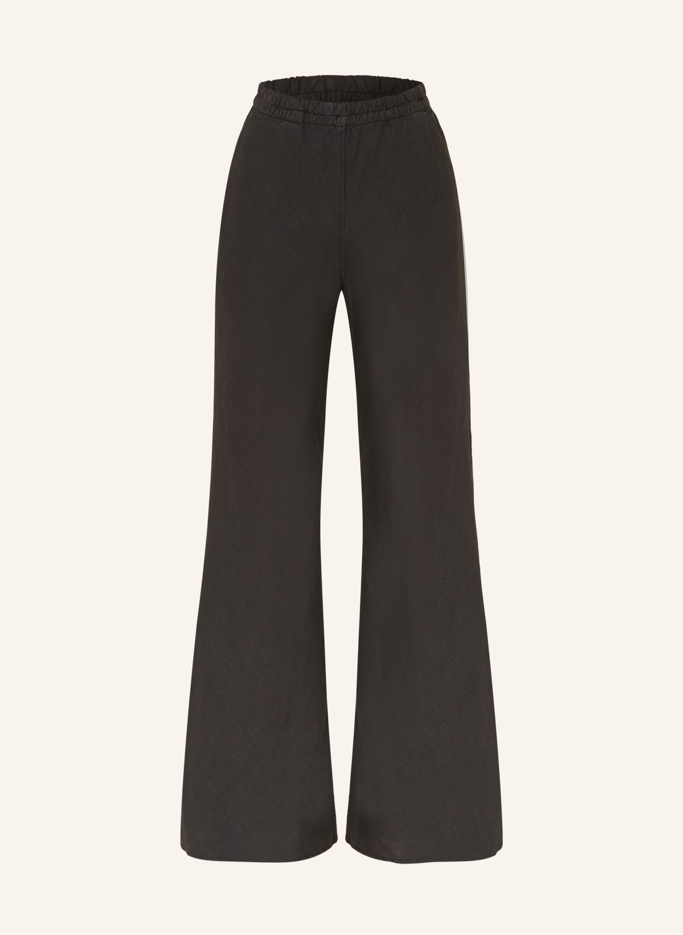SoSUE JOANNA Bootcut Linen Pants: BLACK
