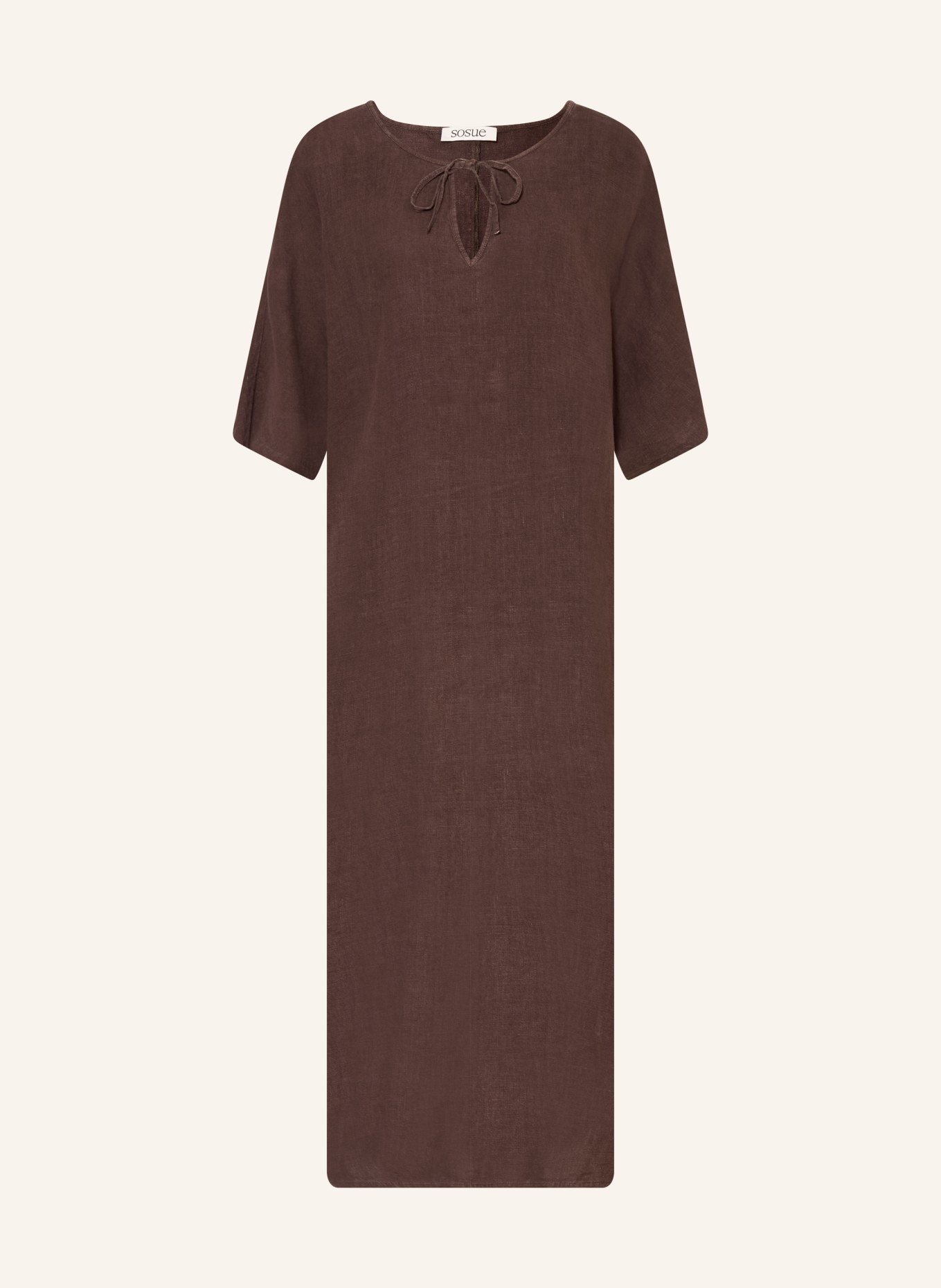SoSUE Leinenkleid: DUNKELBRAUN