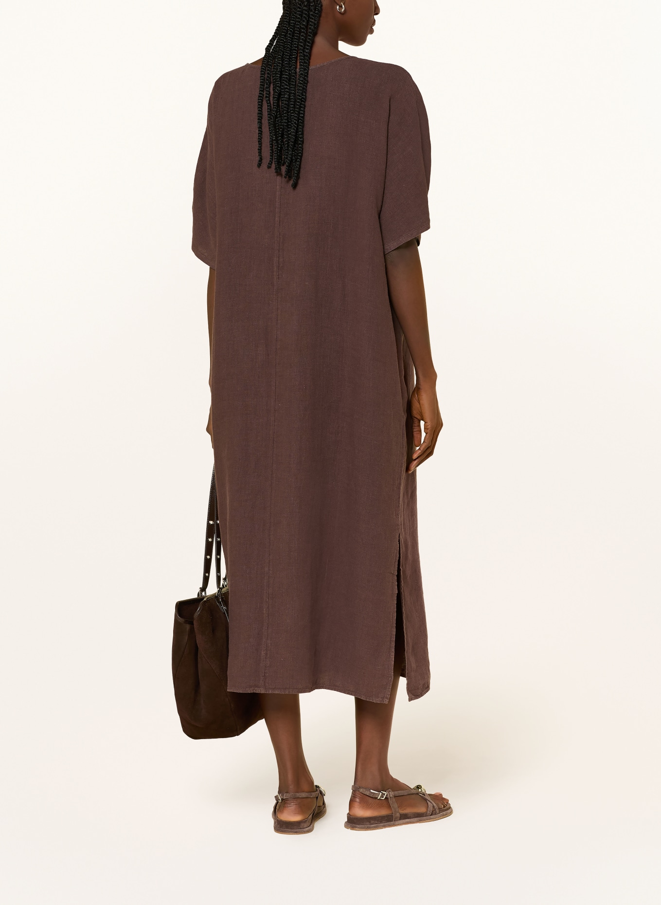 SoSUE Leinenkleid: DUNKELBRAUN
