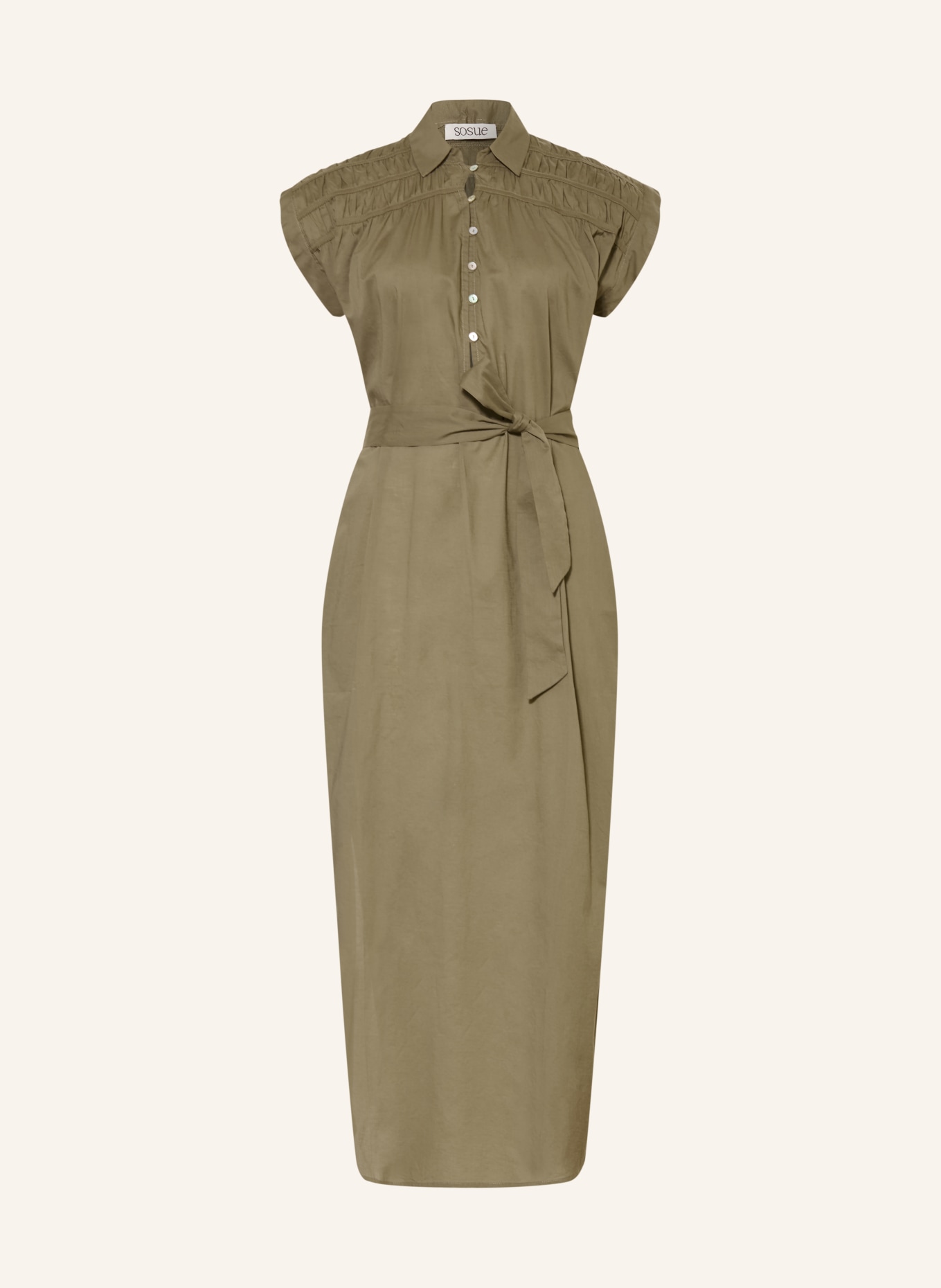 SoSUE Hemdblusenkleid MAUI: KHAKI