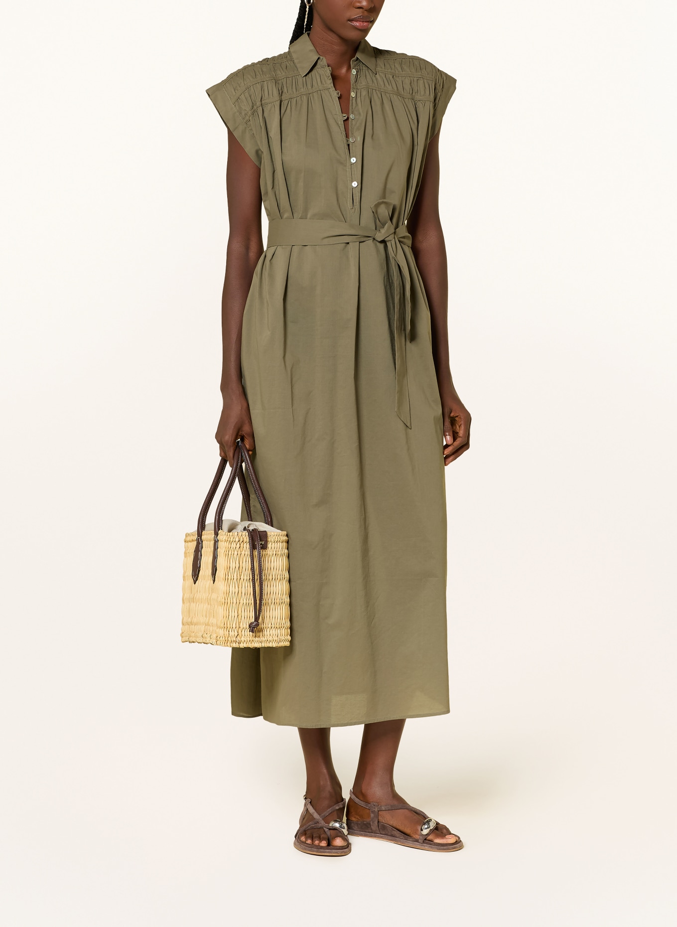 SoSUE Hemdblusenkleid MAUI: KHAKI