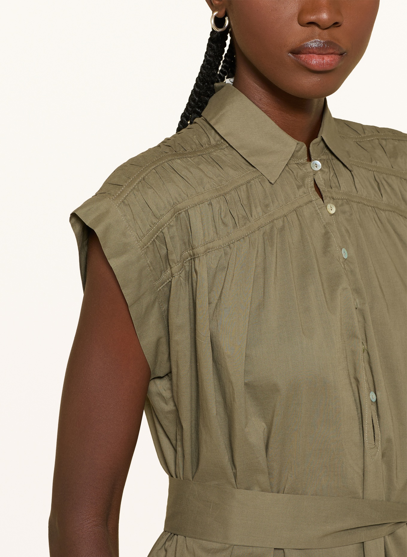 SoSUE Hemdblusenkleid MAUI: KHAKI