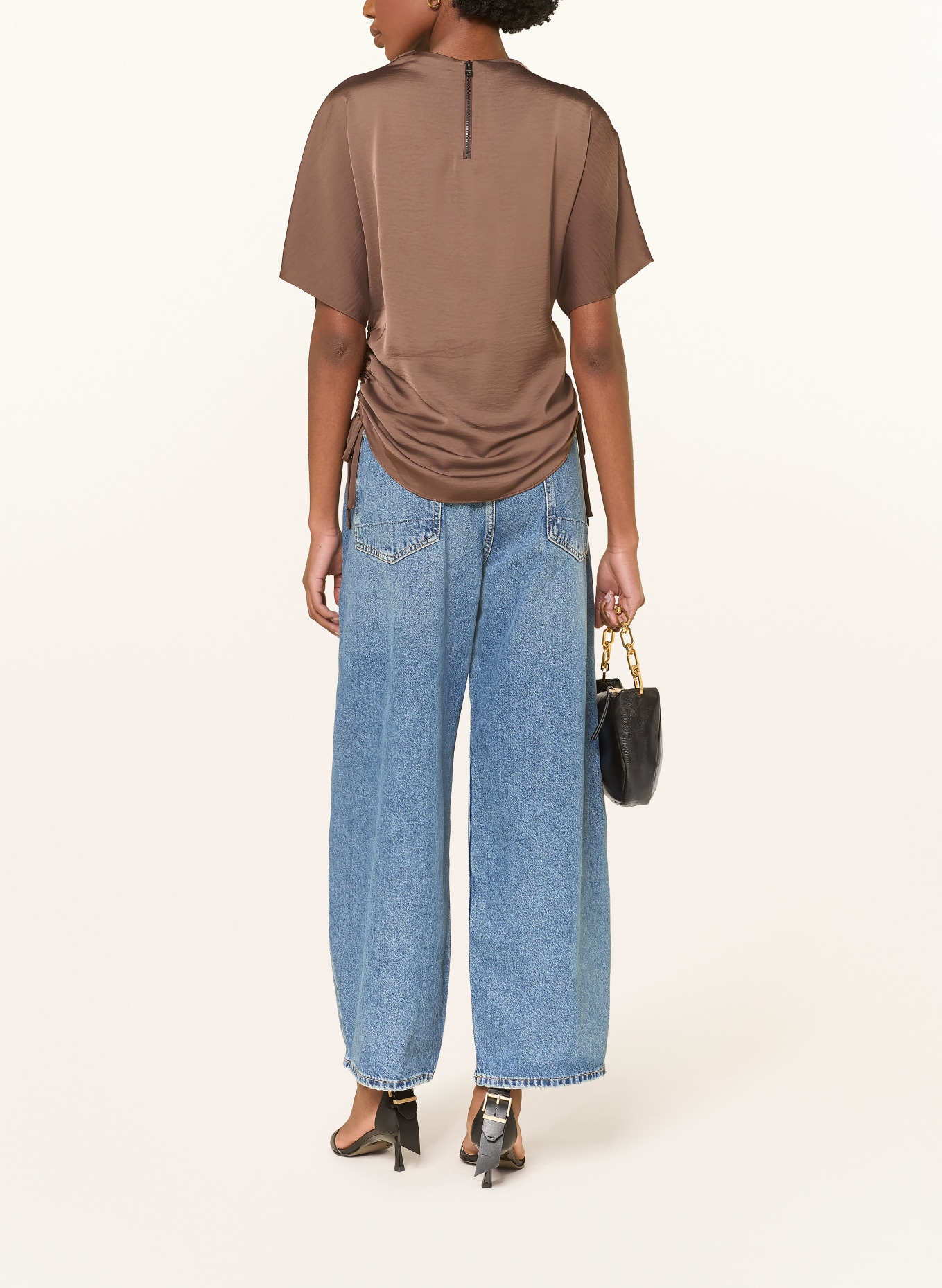 ALLSAINTS Blouse LESLIE: MARRON FONCÉ