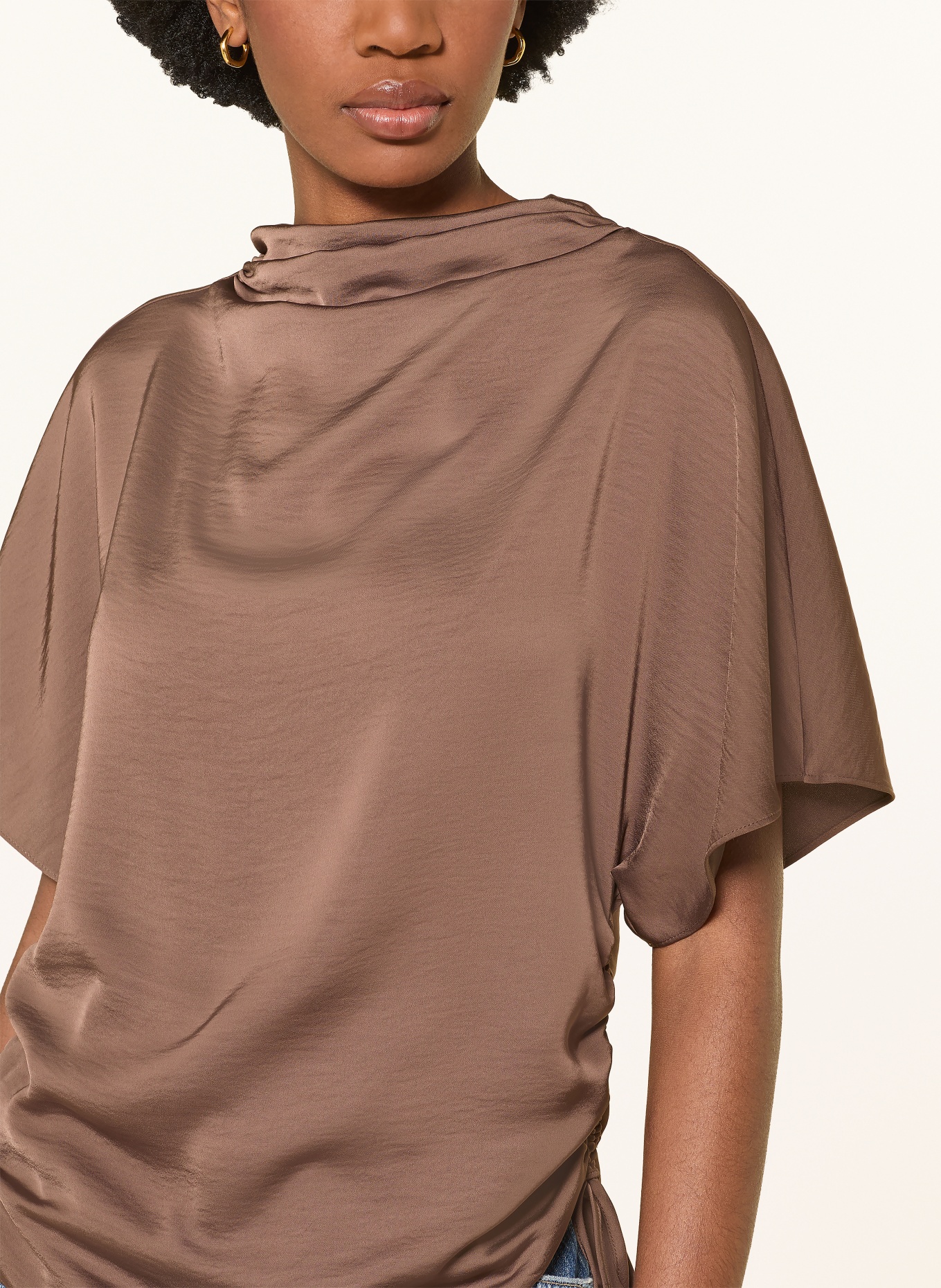 ALLSAINTS Blouse LESLIE: MARRON FONCÉ