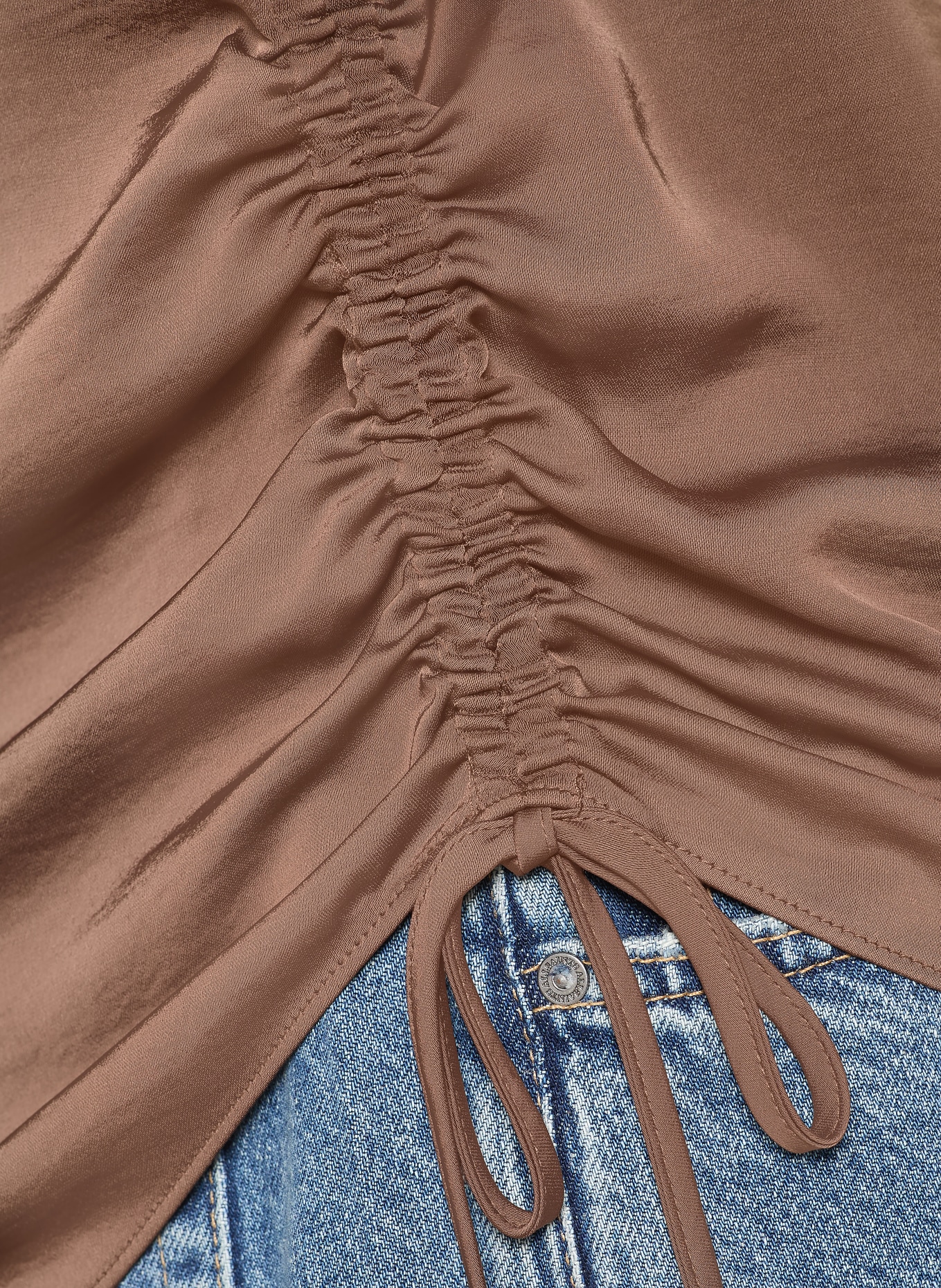 ALLSAINTS Blouse LESLIE: MARRON FONCÉ