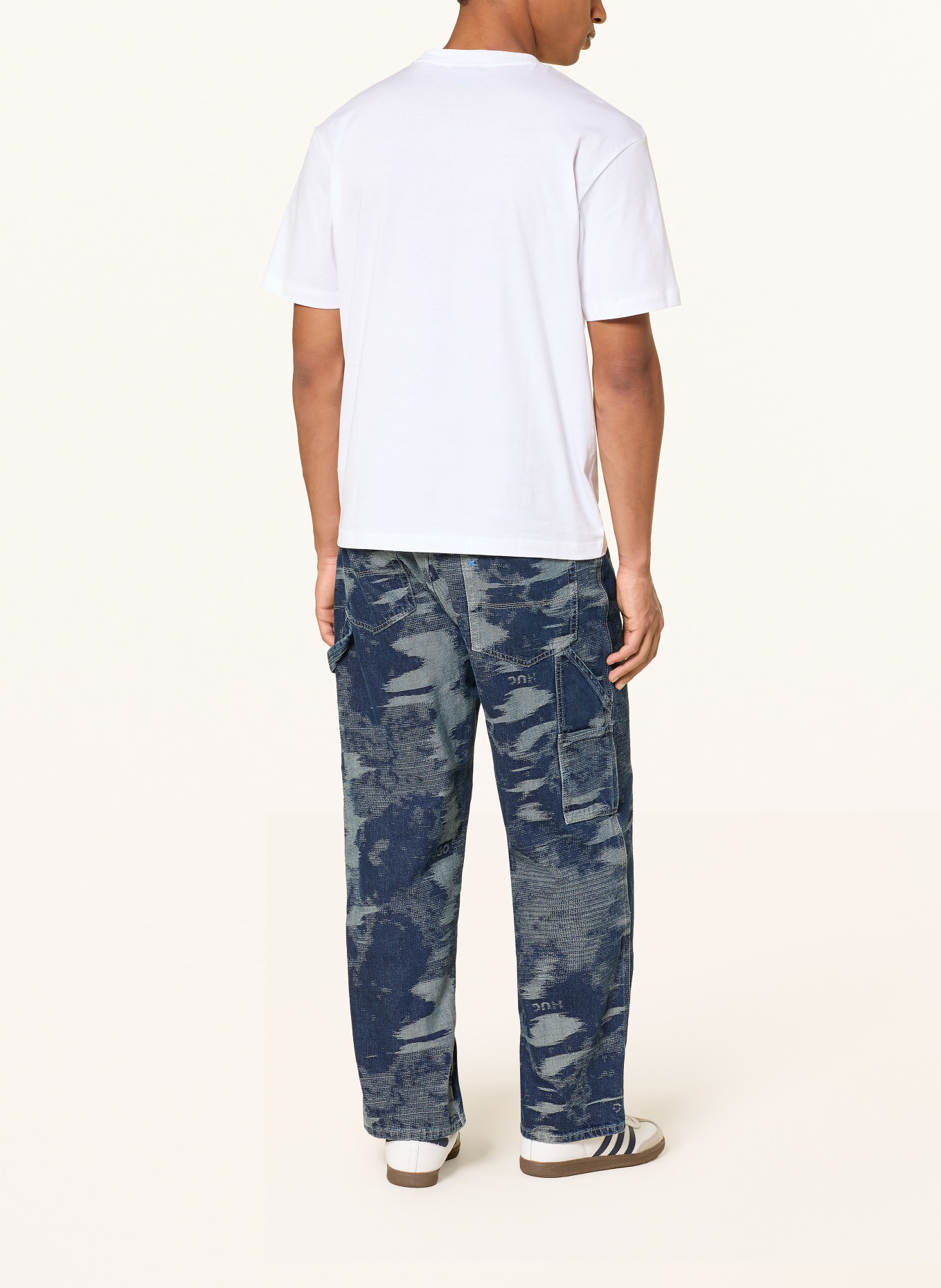 HUGO NICO T-shirt: WHITE / BLUE