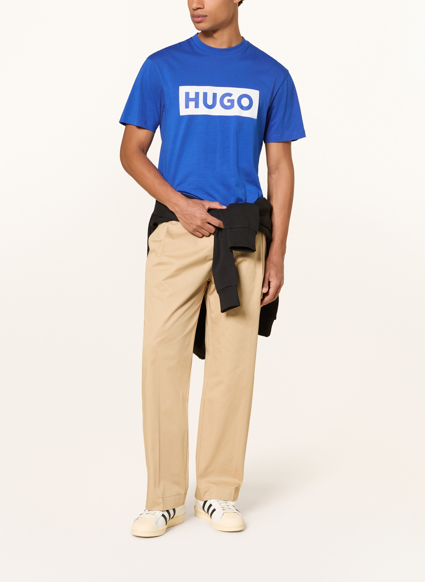 HUGO NICO T-shirt: BLUE / WHITE