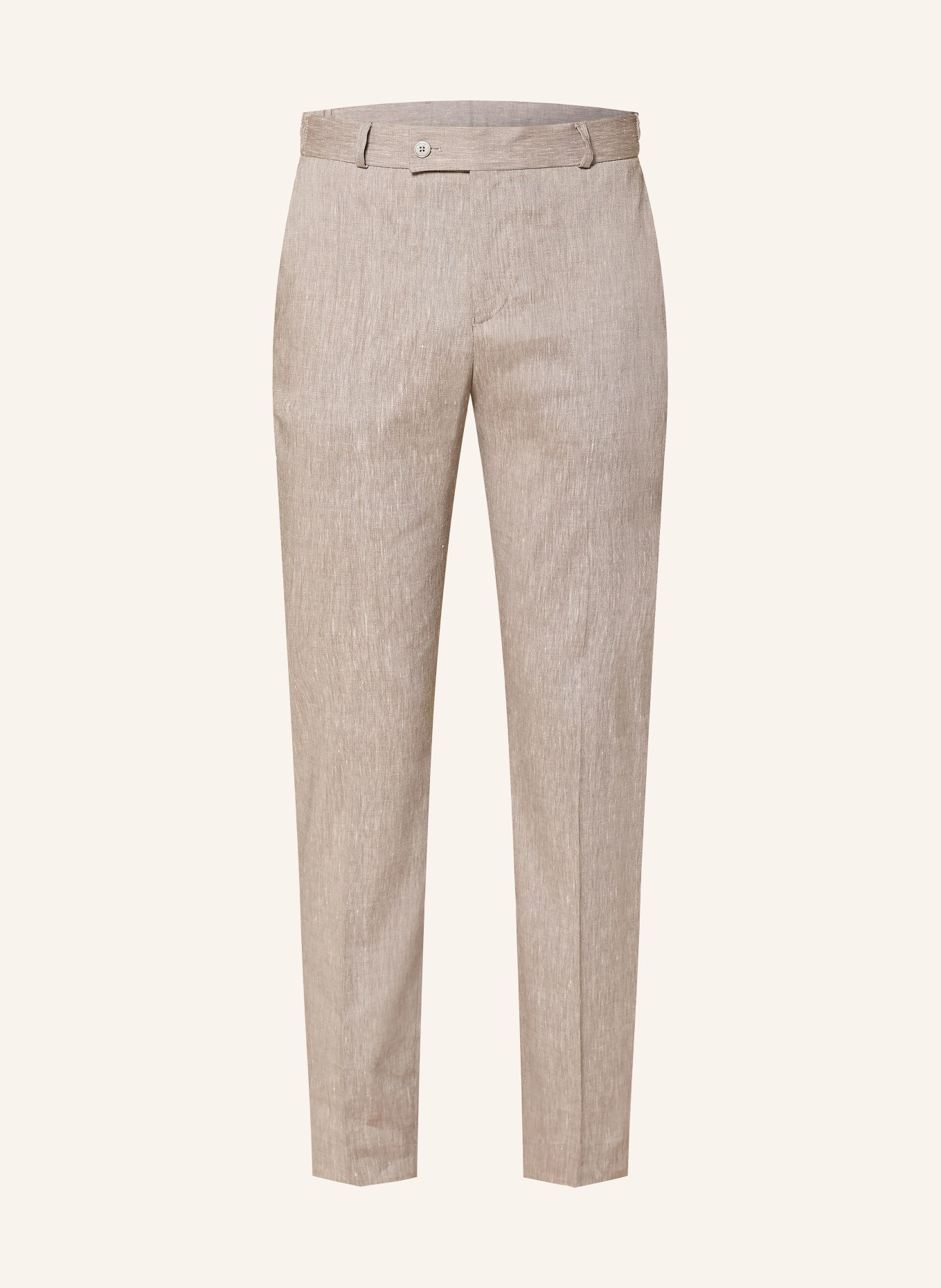 PAUL Regular fit suit pants with linen: 250 dk beige