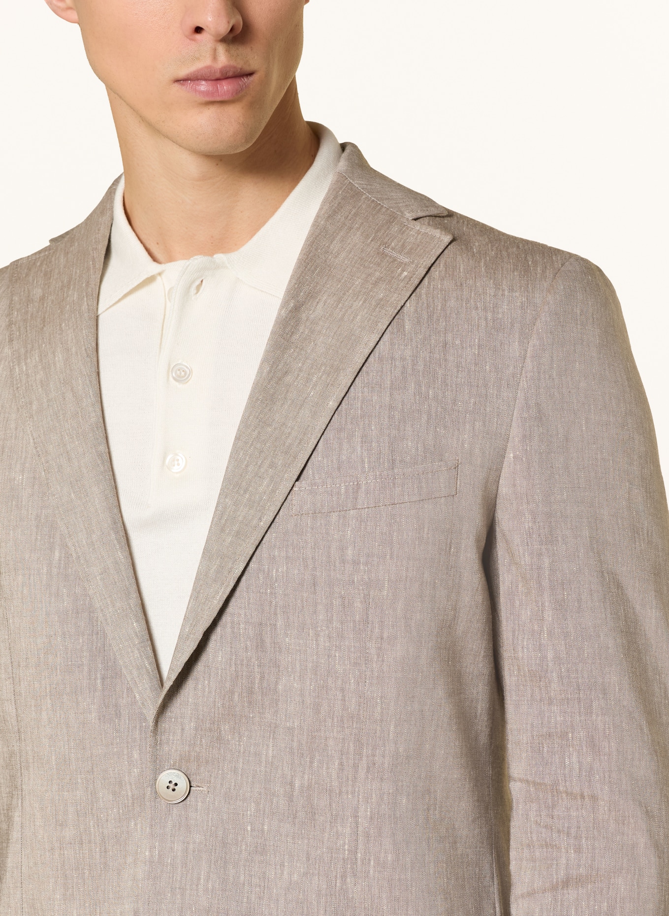 PAUL Anzugsakko Slim Fit mit Leinen: 250 dk beige