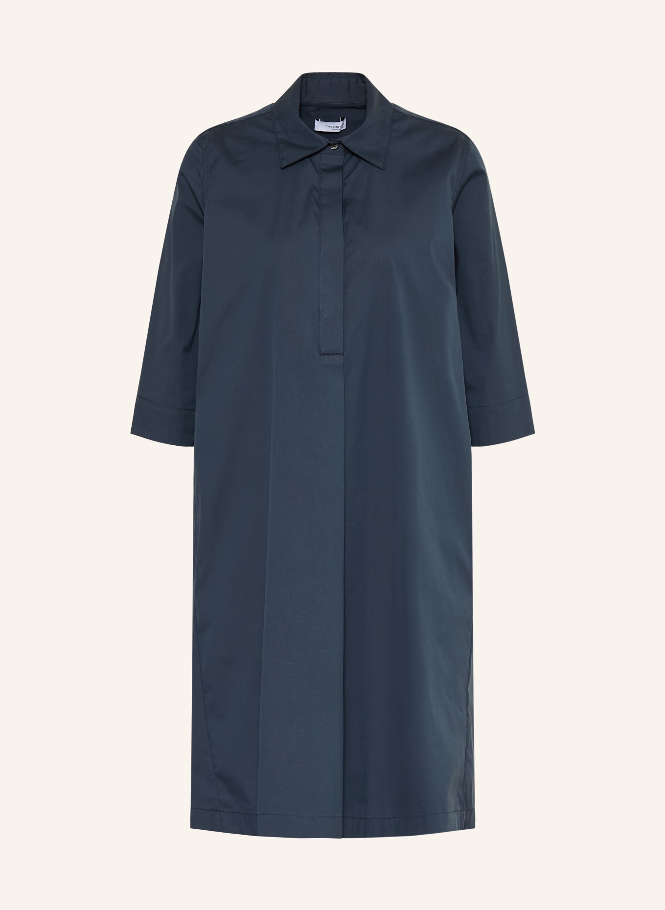 rossana diva Robe chemisier à manches 3/4: BLEU FONCÉ
