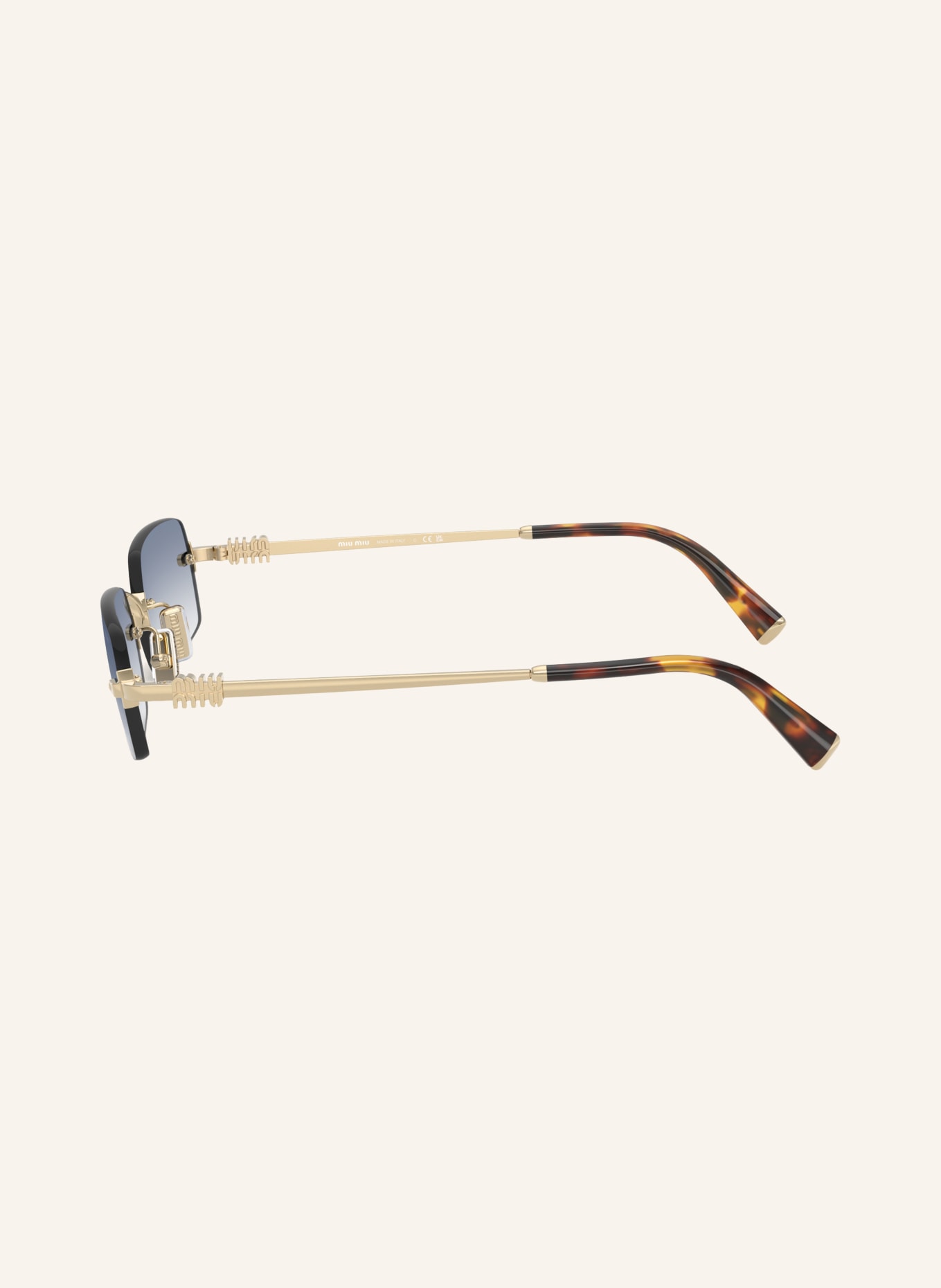 MIU MIU Sonnenbrille MUB50S: GOLD/ BLAU VERLAUF