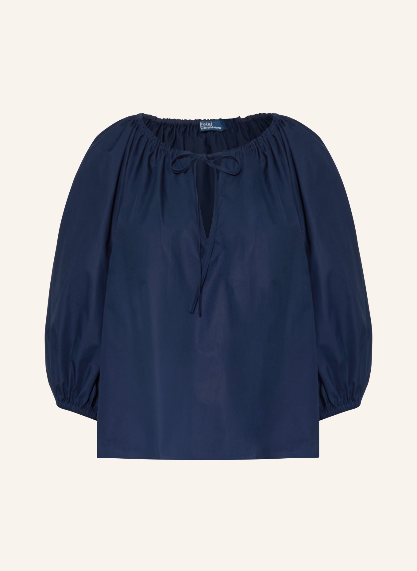 POLO RALPH LAUREN Blůza s 3/4 rukávem: TMAVĚ MODRÁ