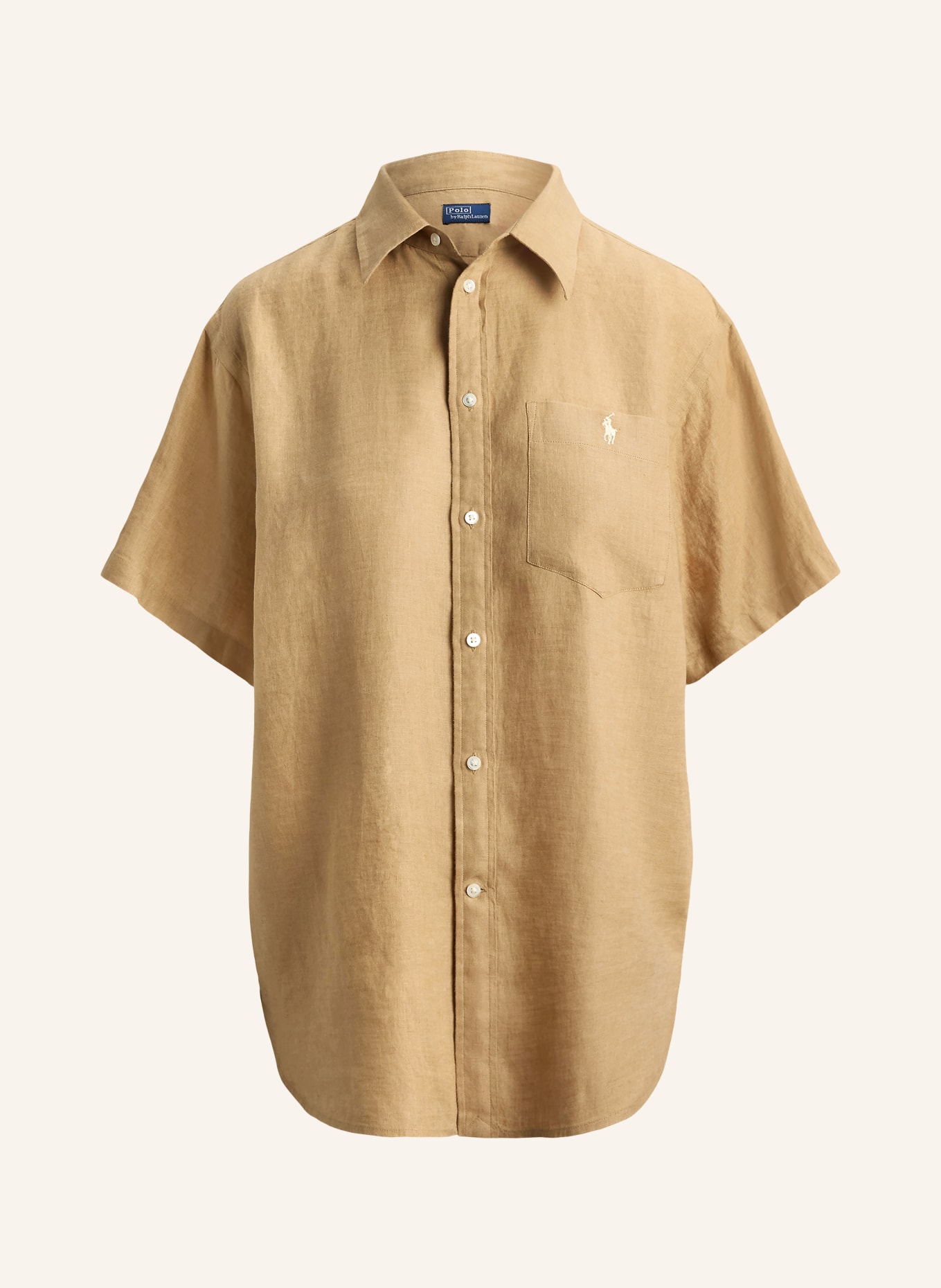 POLO RALPH LAUREN Linnen overhemdblouse: CAMEL