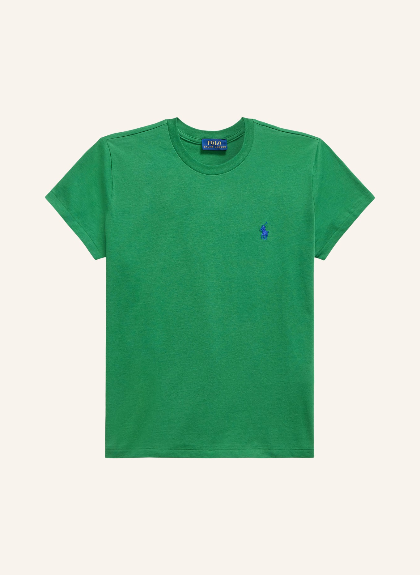 POLO RALPH LAUREN tričko: ZELENÁ / TMAVĚ MODRÁ