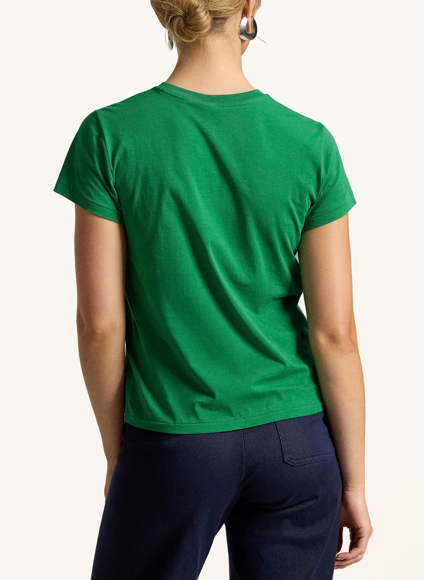 POLO RALPH LAUREN tričko: ZELENÁ / TMAVĚ MODRÁ